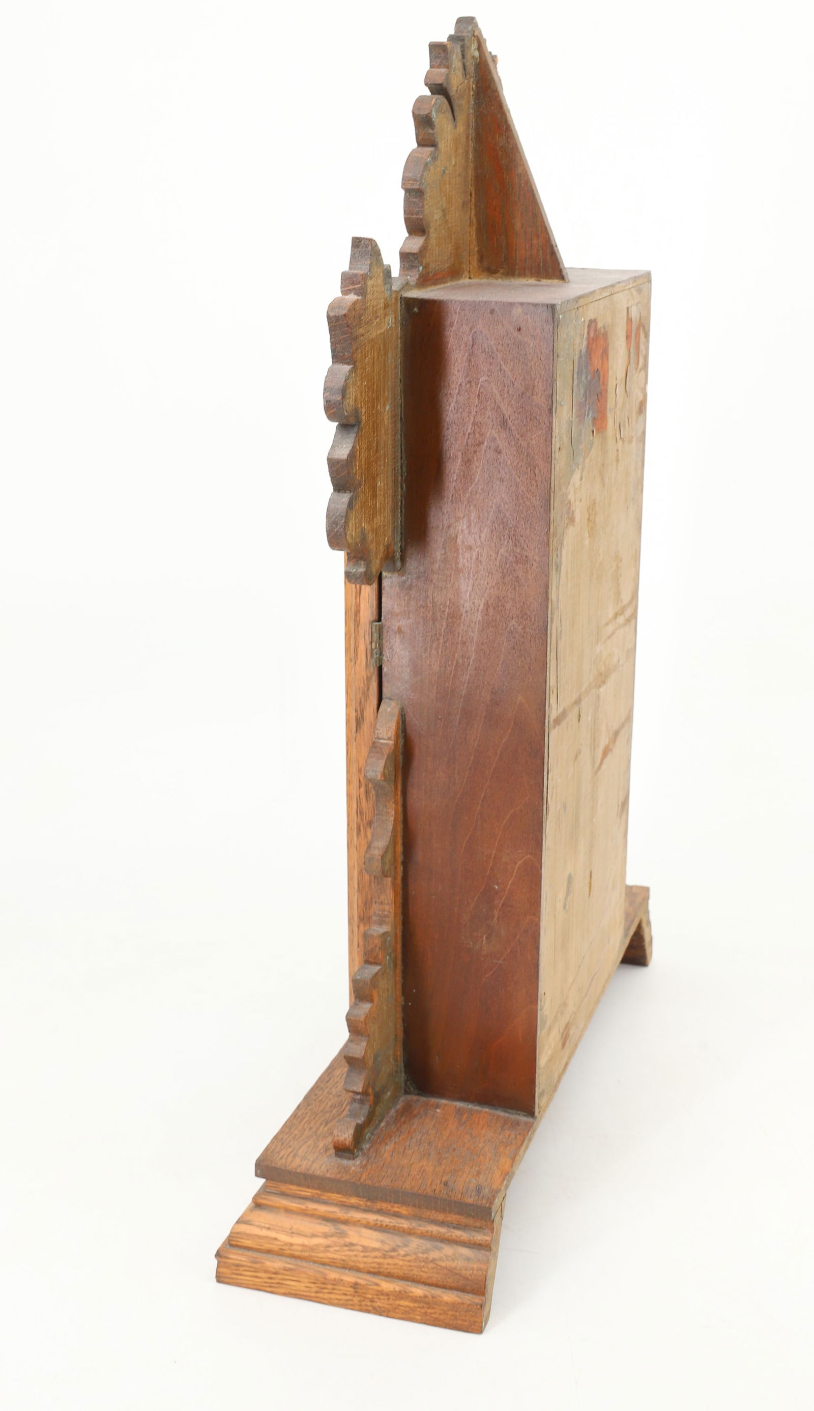 VICTORIAN OAK GINGERBREAD CLOCK - 8