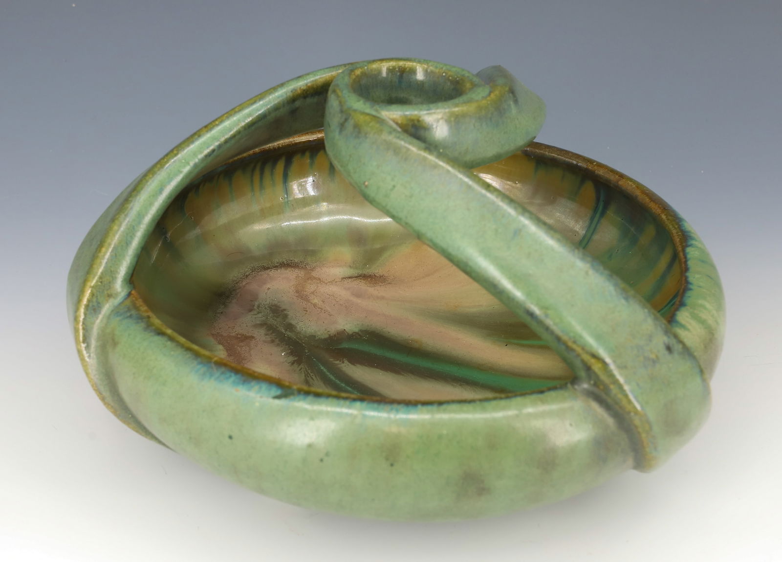 FULPER POTTERY GREEN GLAZED VASE (1 of 6)