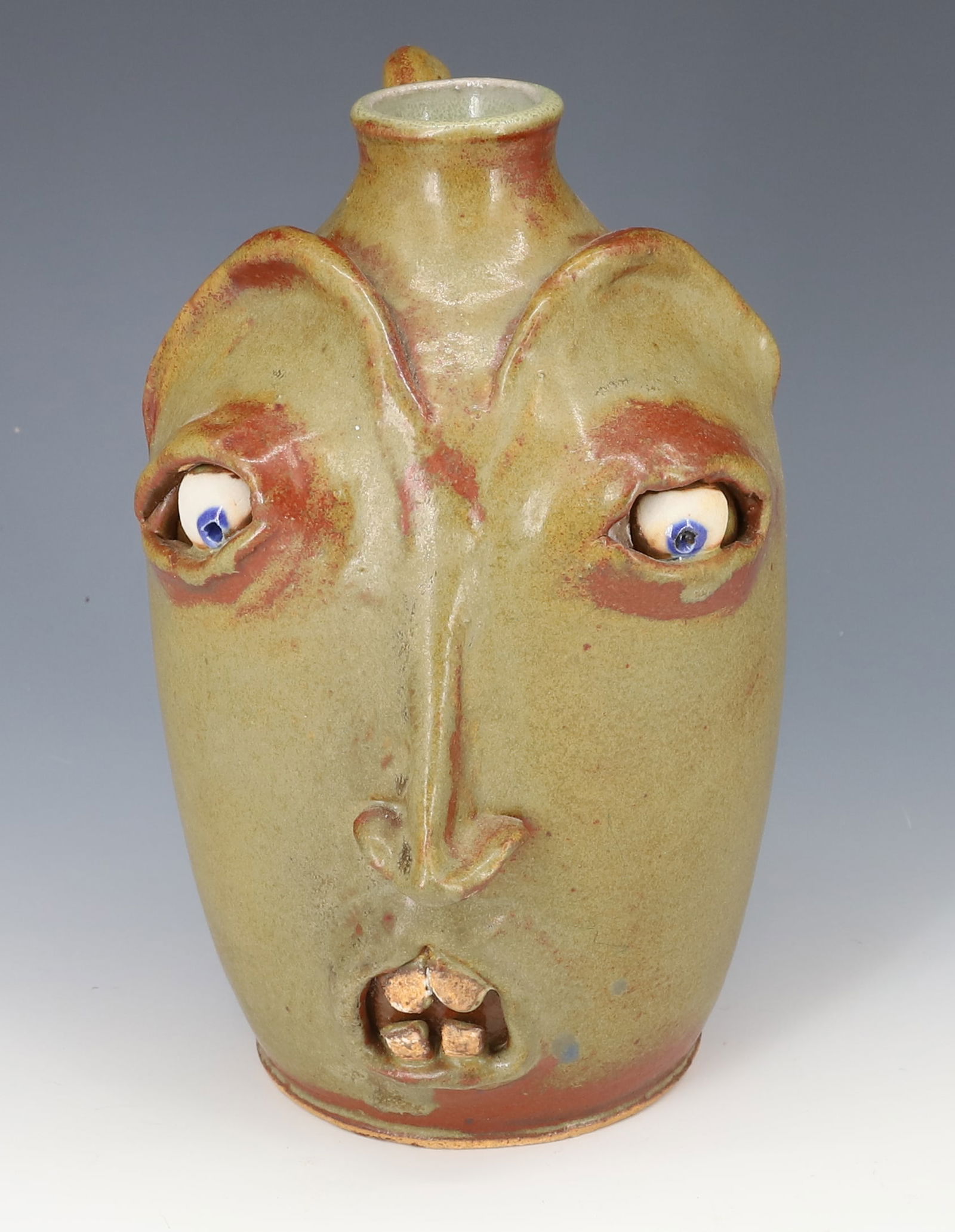 LANCE LIGHTHALL POTTERY FACE JUG (1 of 6)