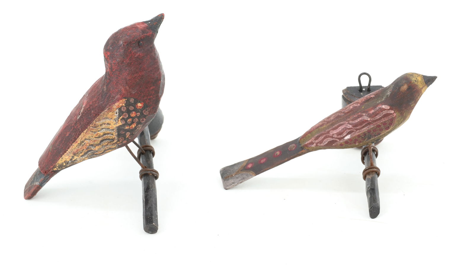 LOT OF (2) FOLK ART BIRDS (1 of 4)