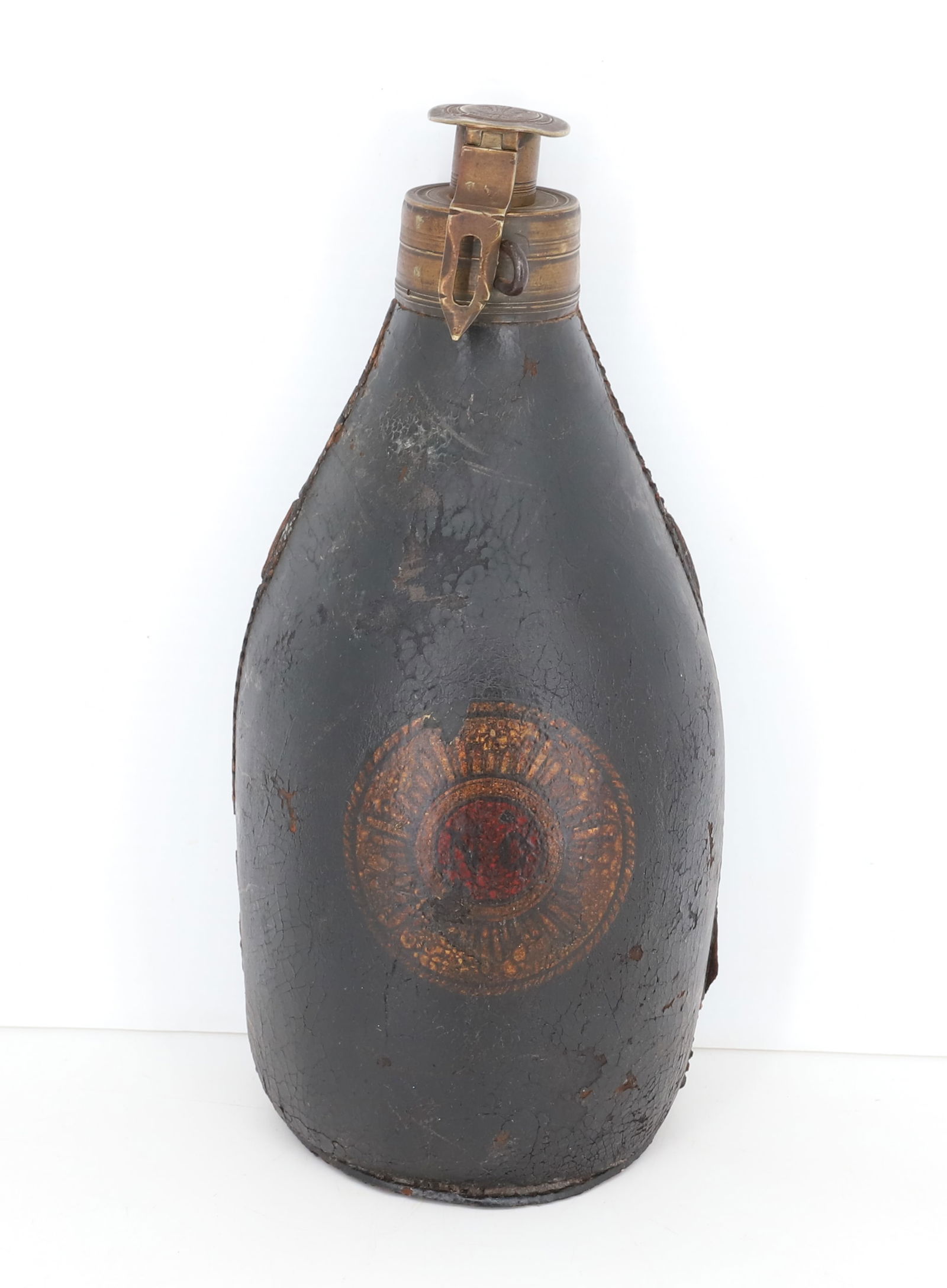 LEATHER BLACK POWDER FLASK (1 of 6)