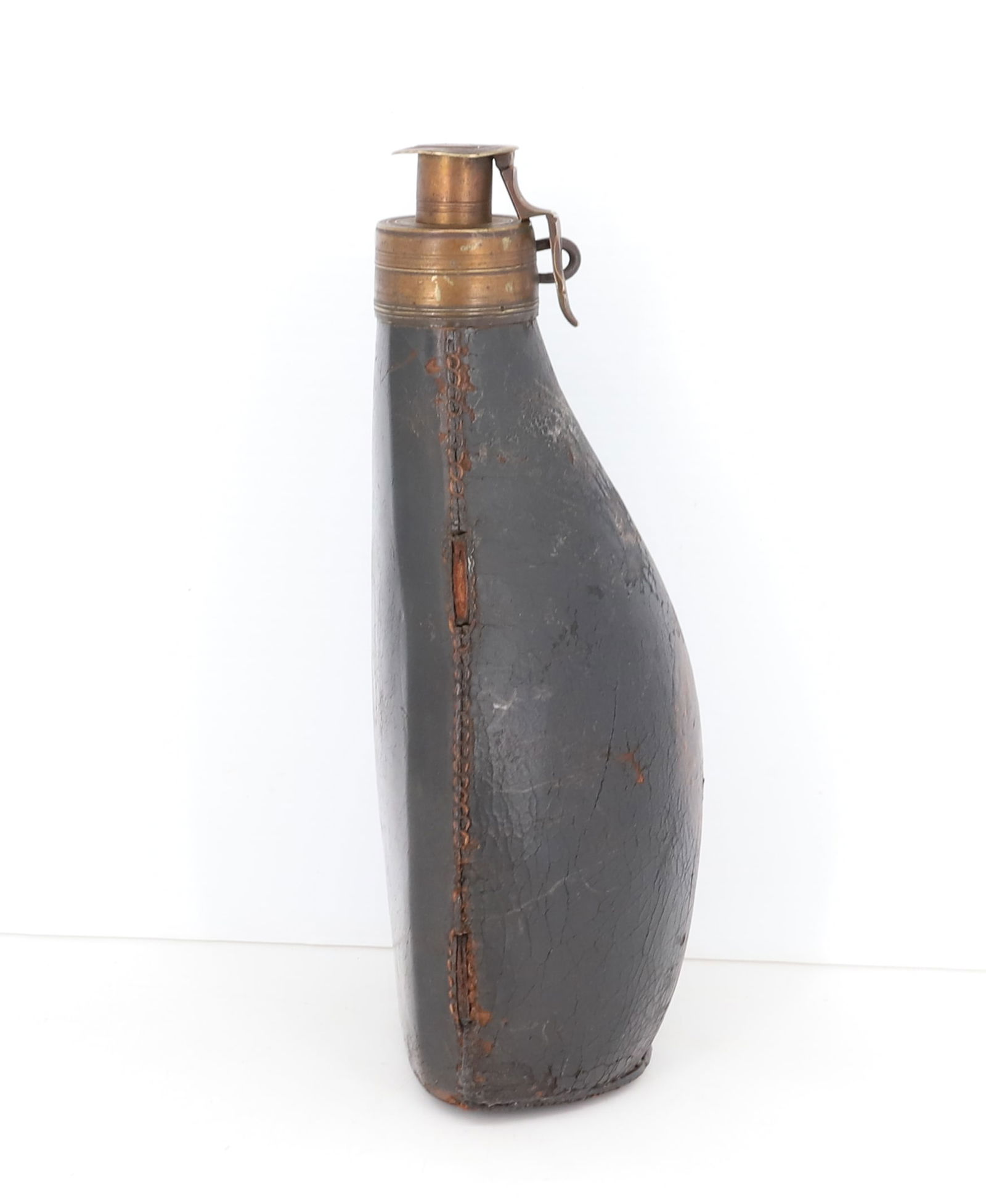 LEATHER BLACK POWDER FLASK - 3