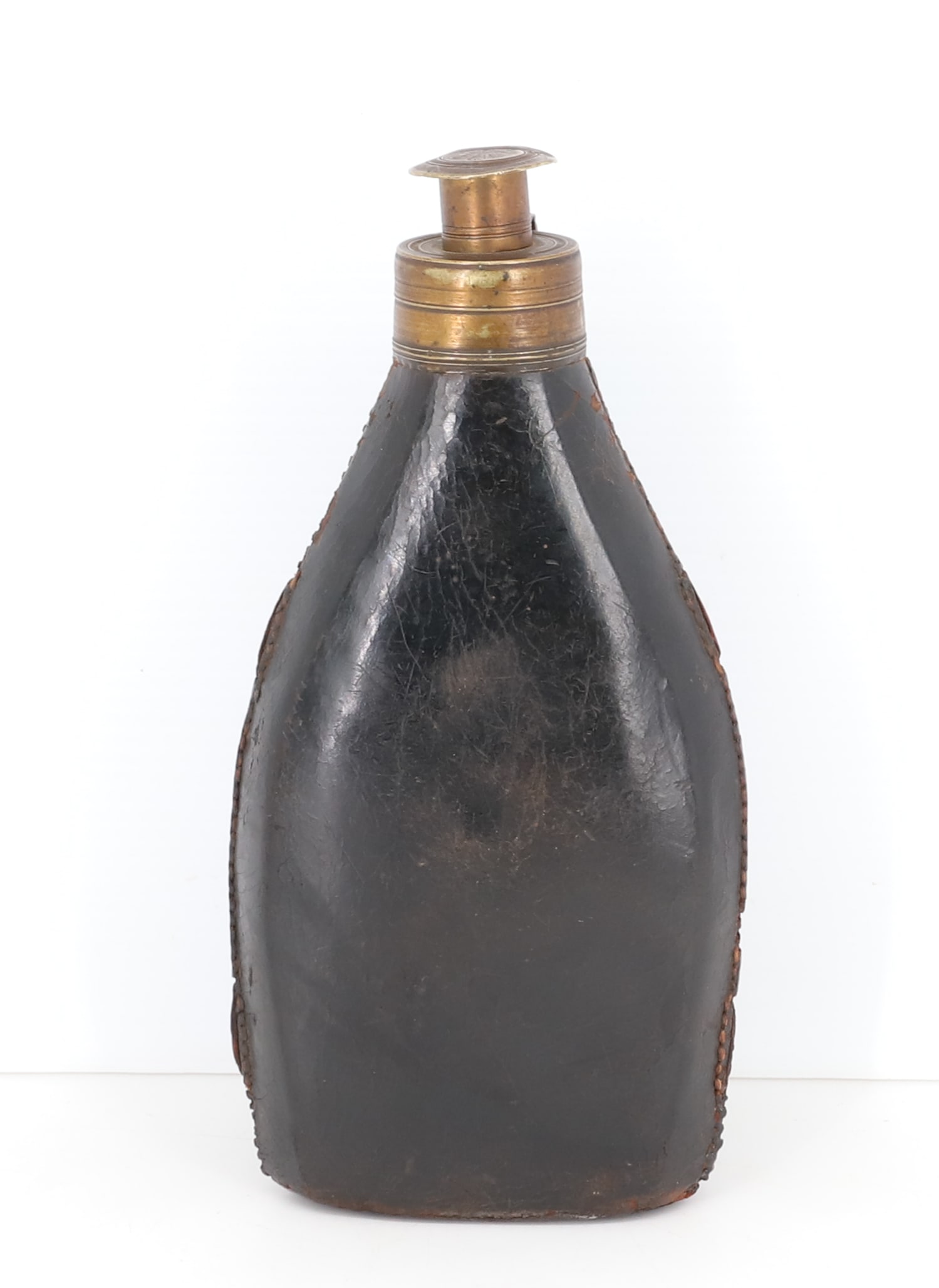 LEATHER BLACK POWDER FLASK - 4