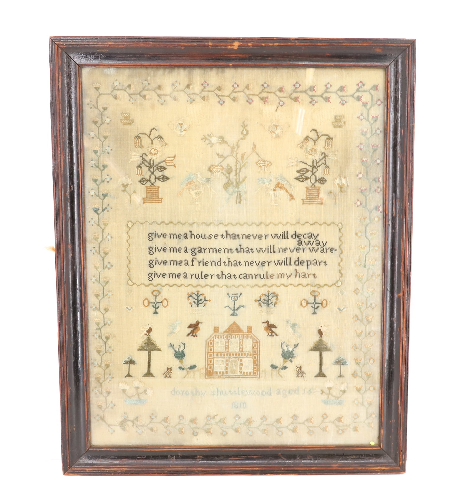 19TH C. SCHOOLGIRL SAMPLER (1 of 6)