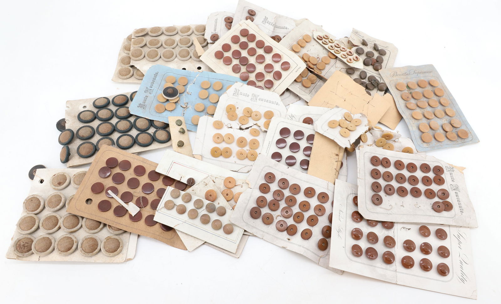 LOT OF VINTAGE BUTTONS ON CARDSTOCK (1 of 5)