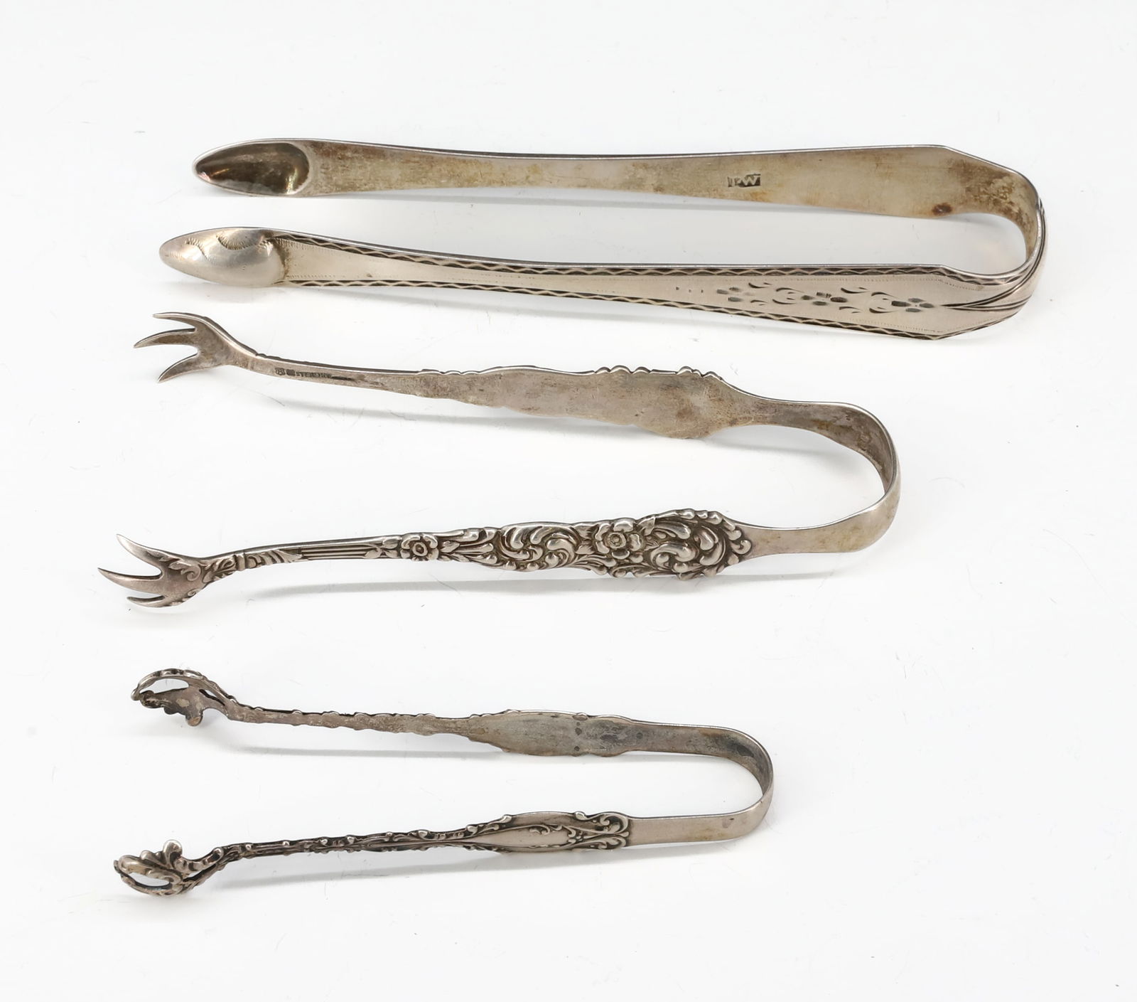 STERLING SILVER/COIN SILVER TONGS (1 of 5)