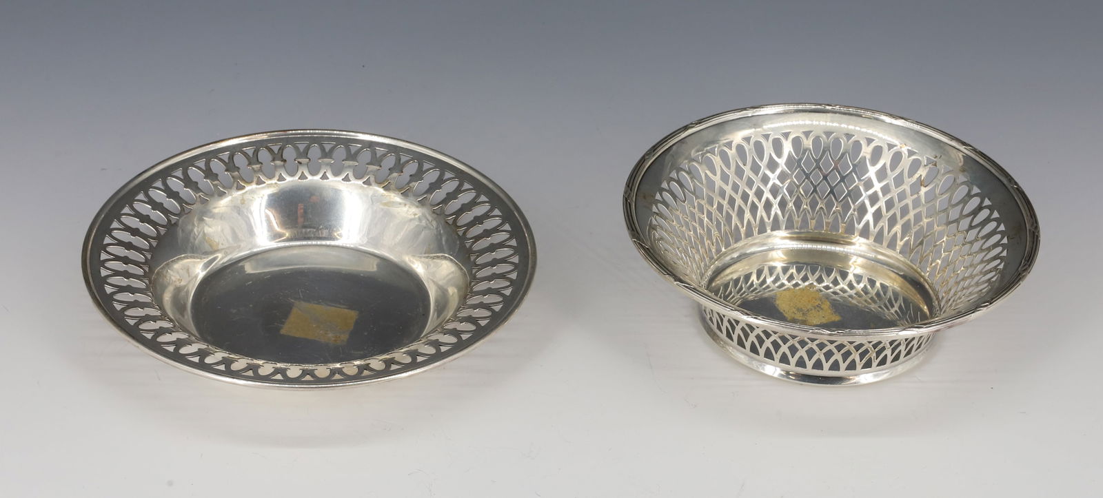 (2) STERLING SILVER RETICULATED BOWL AND PLATE (1 of 2)