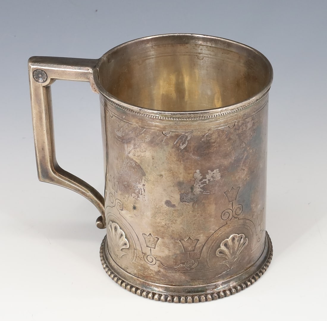 VICTORIAN STERLING SILVER GORHAM MUG (1 of 4)