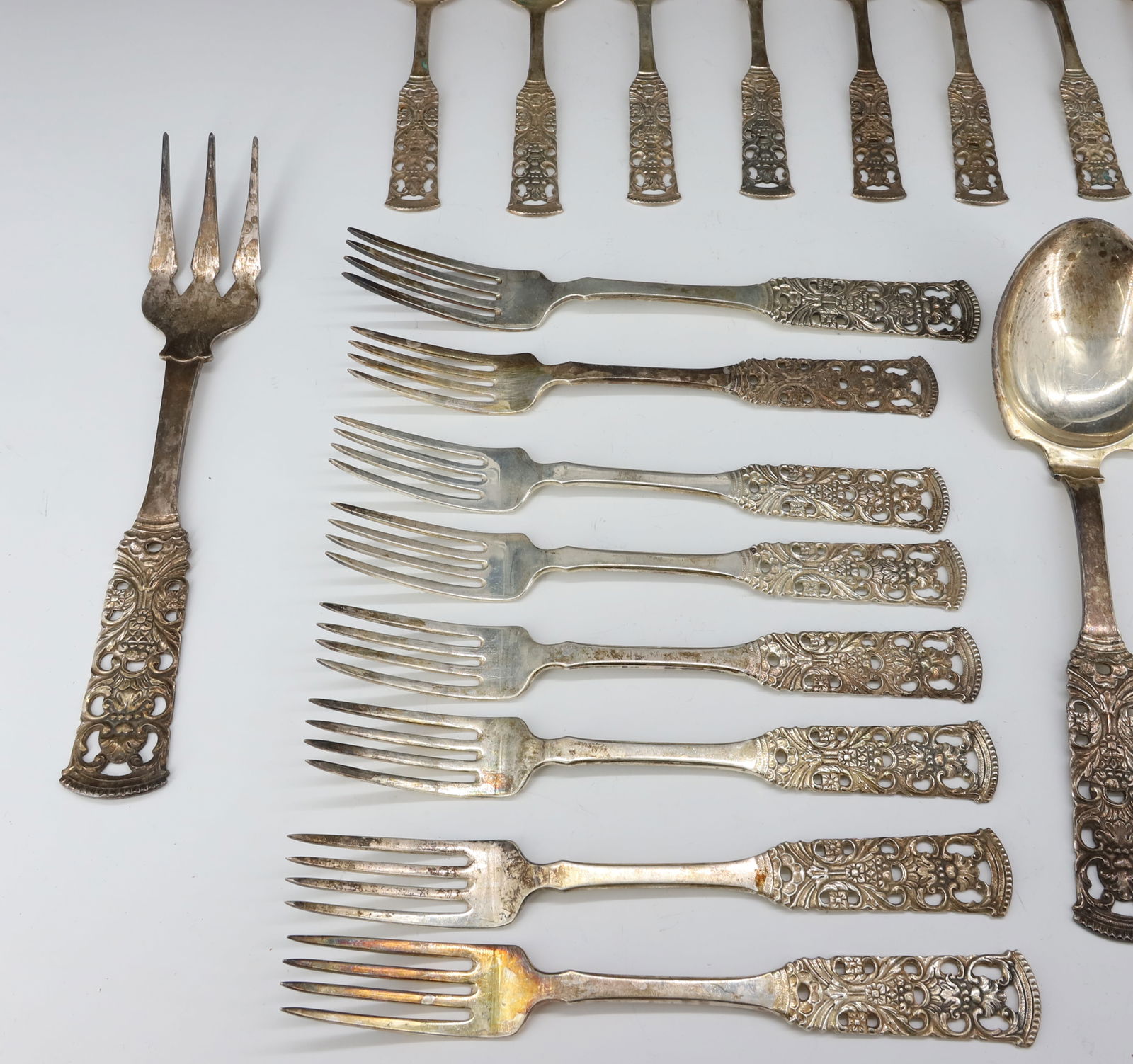 830 SILVER NORWEGIAN FLATWARE SET - 2