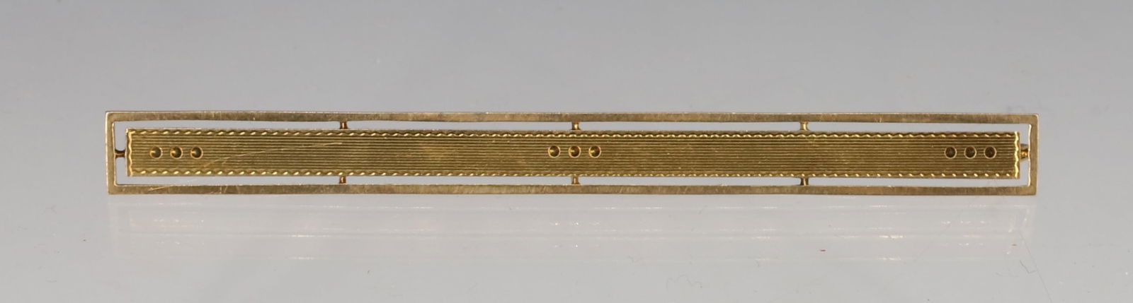14K YELLOW GOLD BAR PIN (1 of 2)