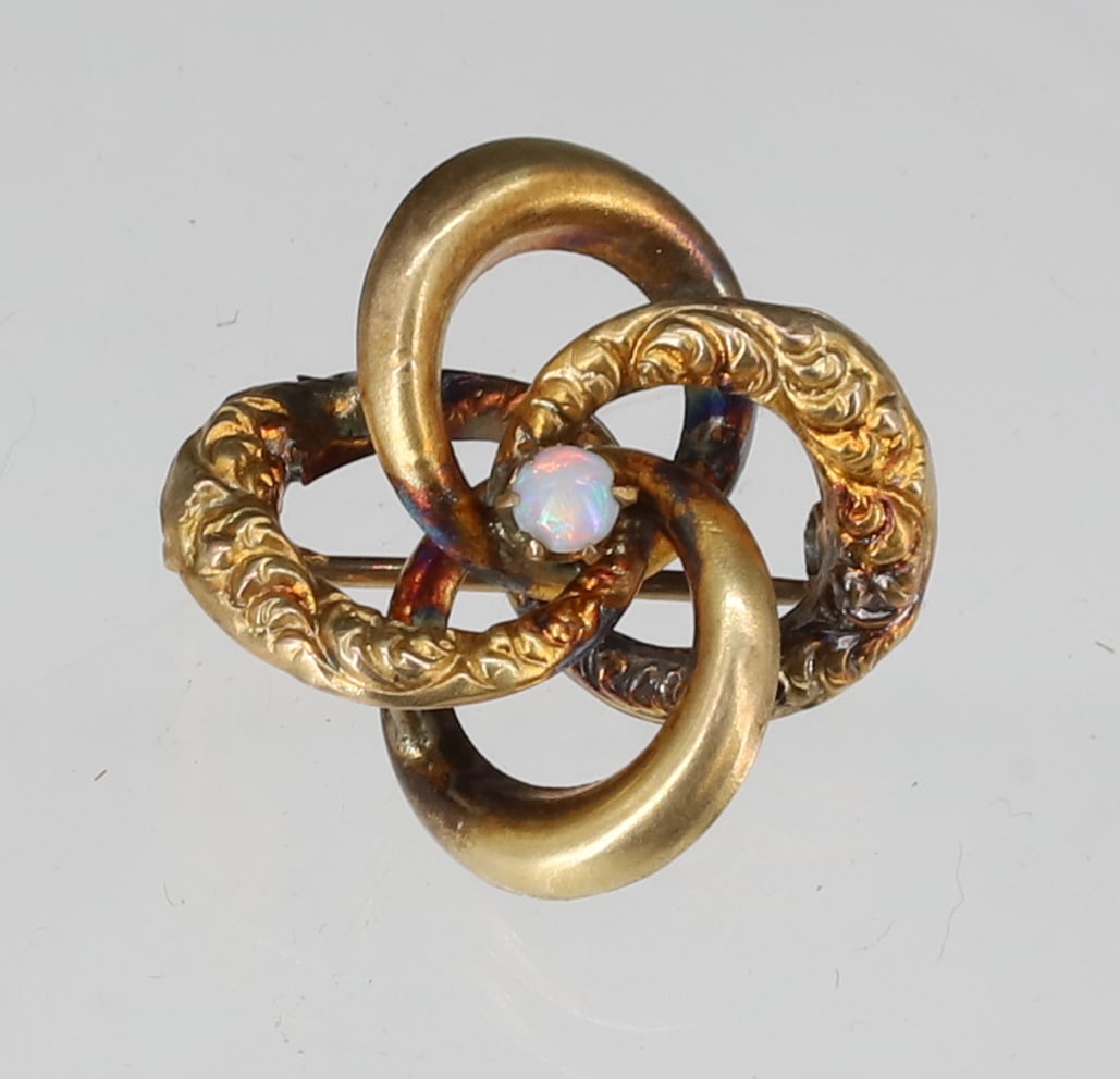 10K YELLOW GOLD OPAL BROOCH (1 of 3)