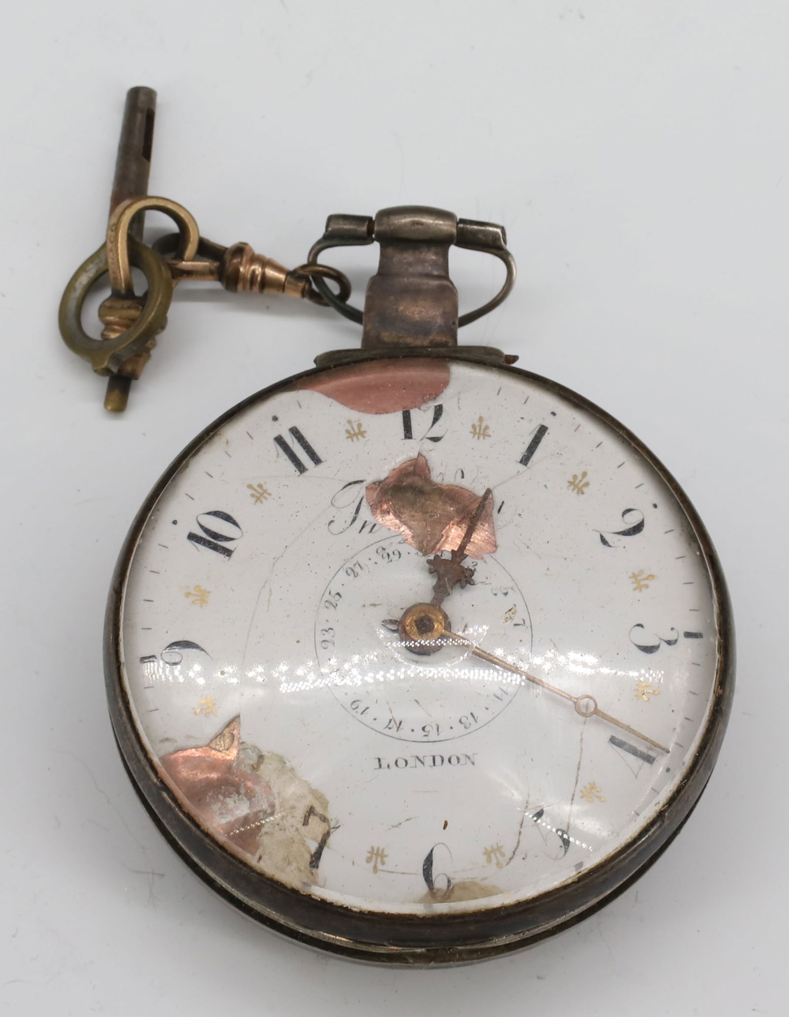 18TH C. THOMAS WHITT KEY WIND POCKET WATCH (1 of 5)