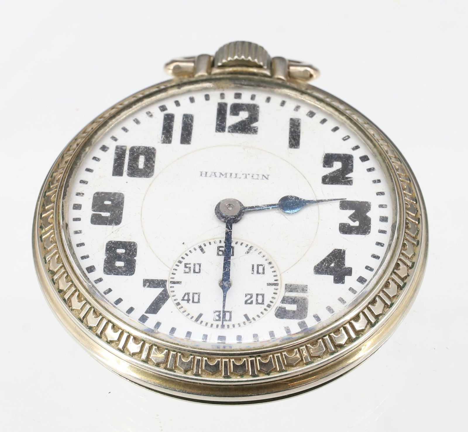 HAMILTON RAILROAD MODEL POCKET WATCH (1 of 2)