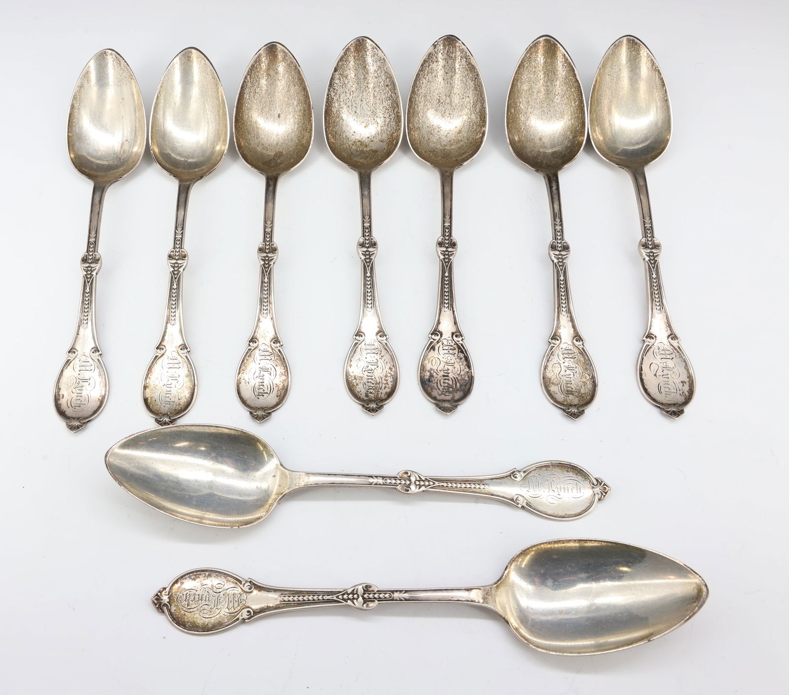 (9) STERLING SILVER GORHAM TEASPOONS (1 of 4)