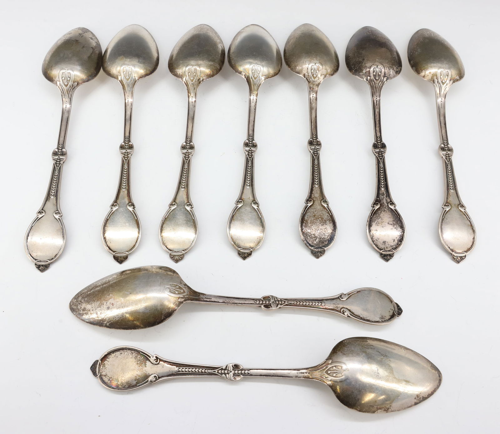 (9) STERLING SILVER GORHAM TEASPOONS - 3