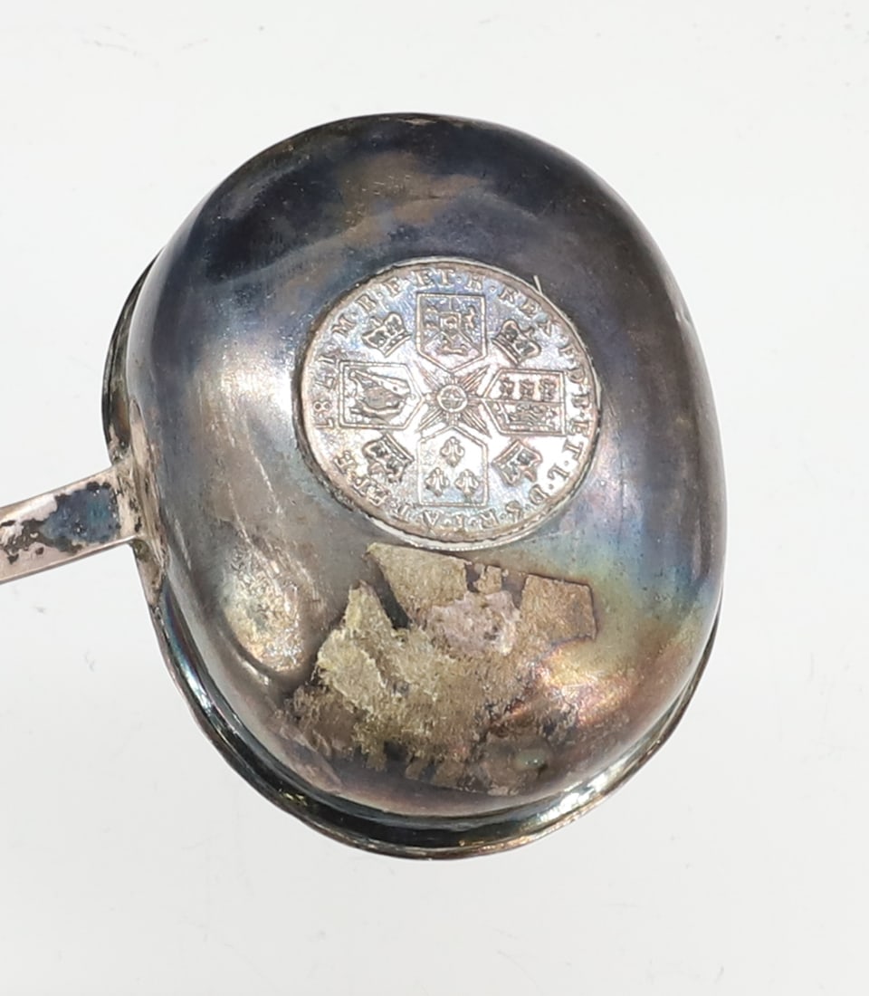 GEORGIAN SILVER BRANDY LADLE - 4