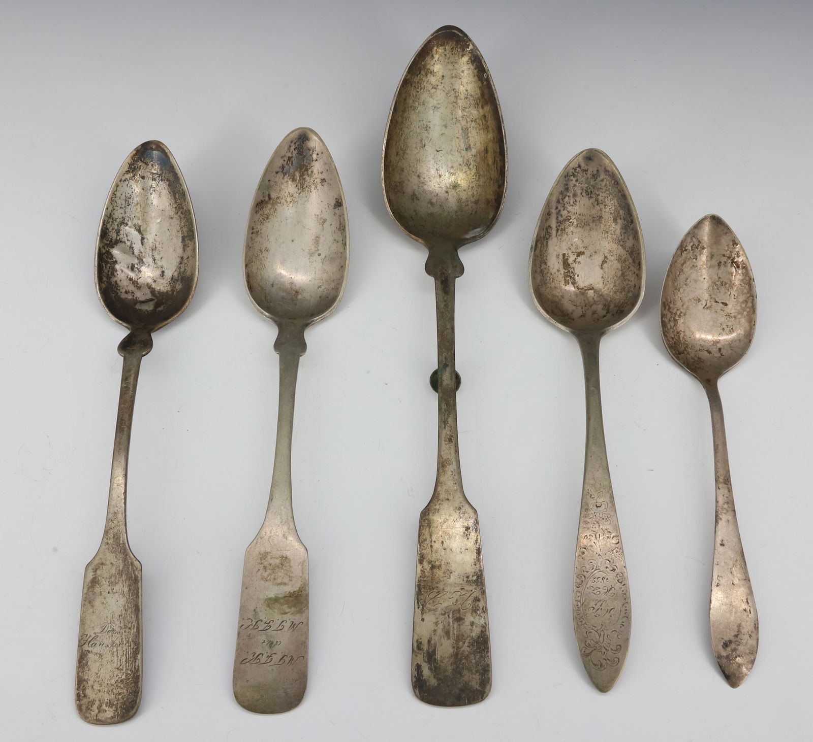 (5) EARLY GERMAN SILVER SPOONS (1 of 2)