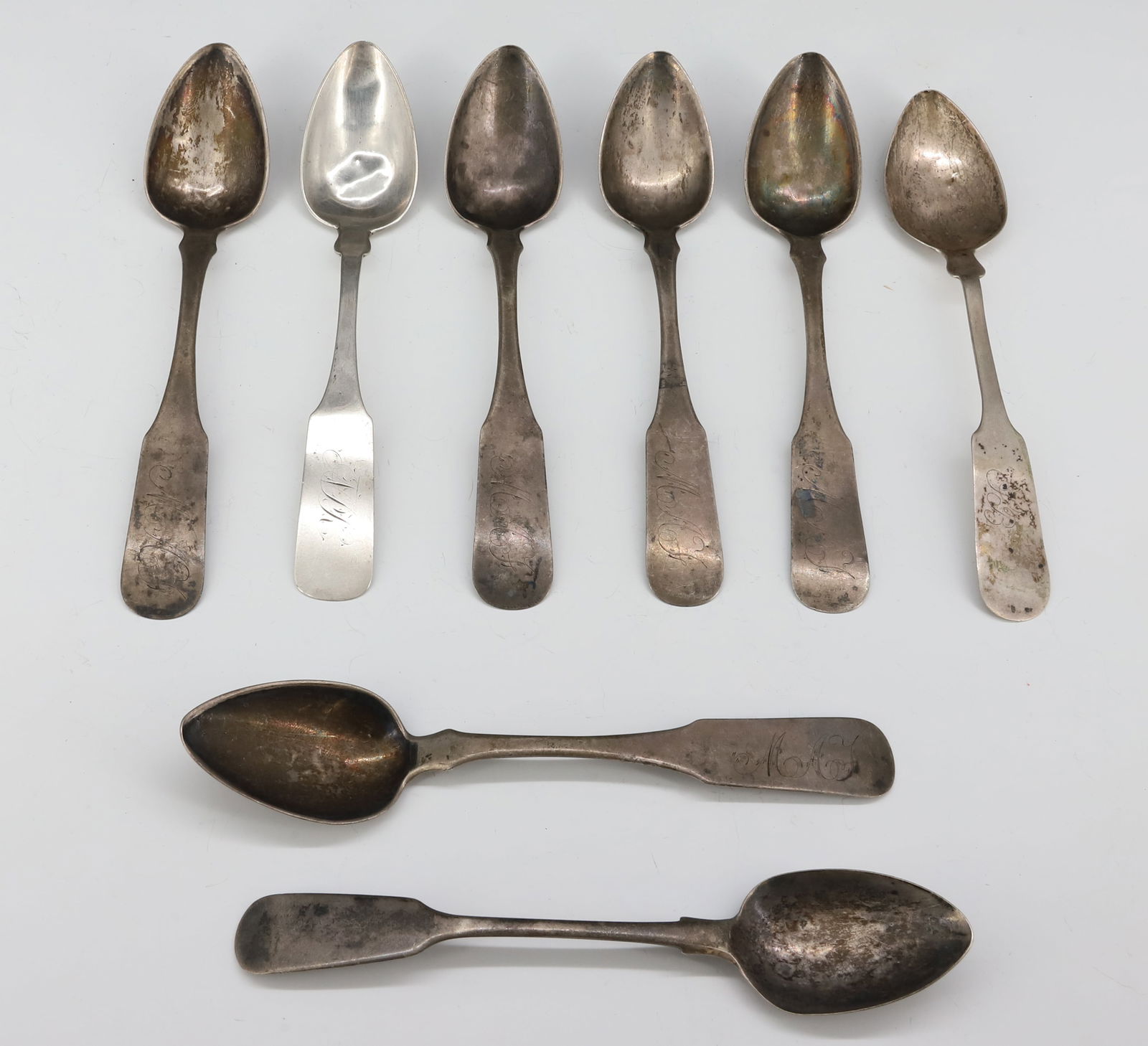 (8) AMERICAN COIN SILVER TEASPOONS (1 of 4)