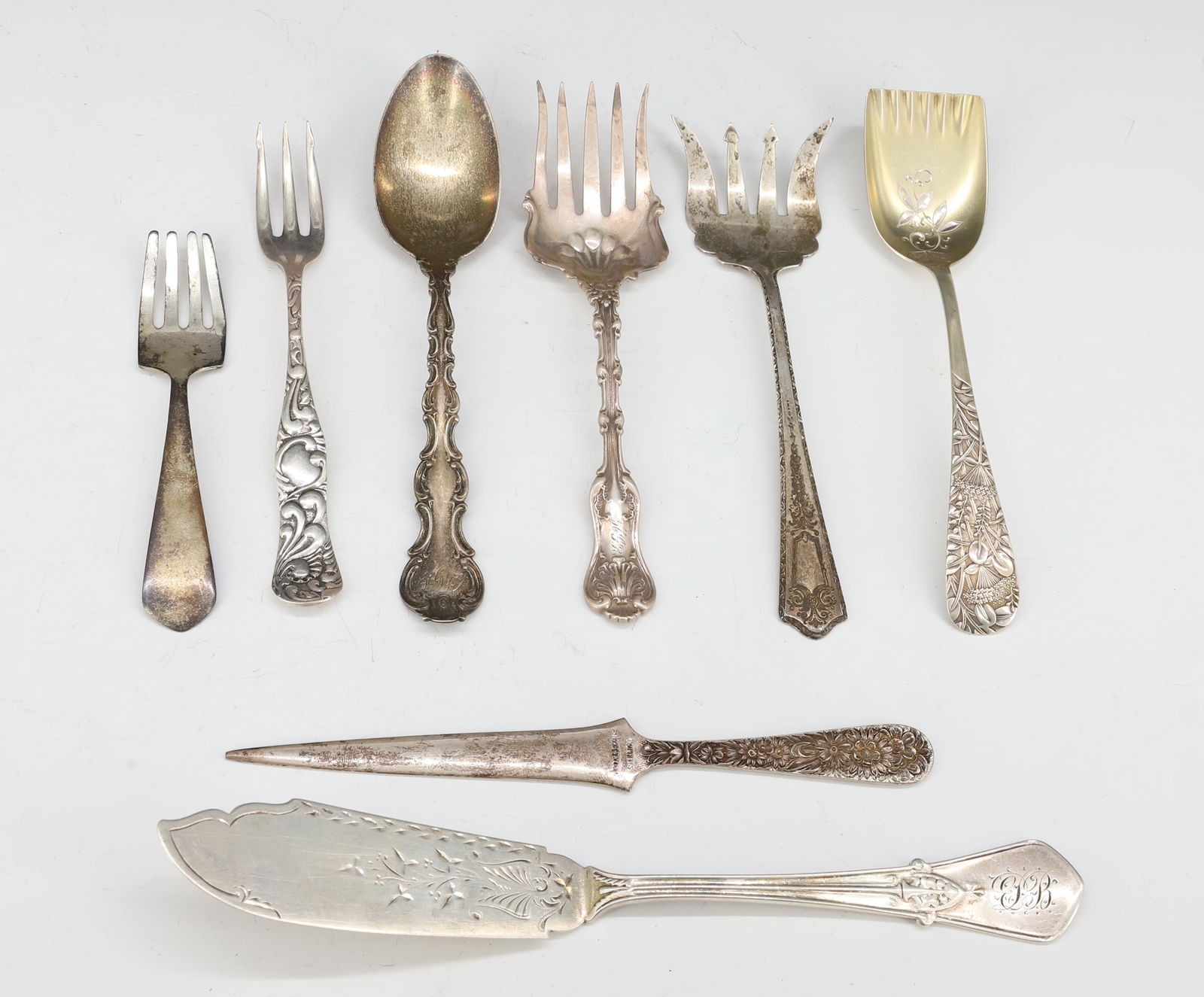 (8) STERLING SILVER SERVING PIECES (1 of 2)