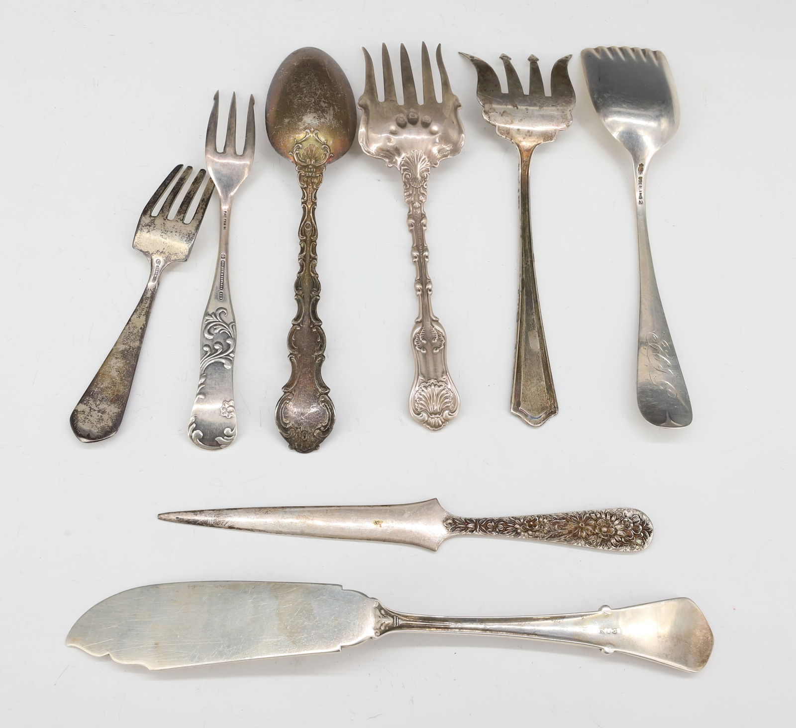 (8) STERLING SILVER SERVING PIECES - 2