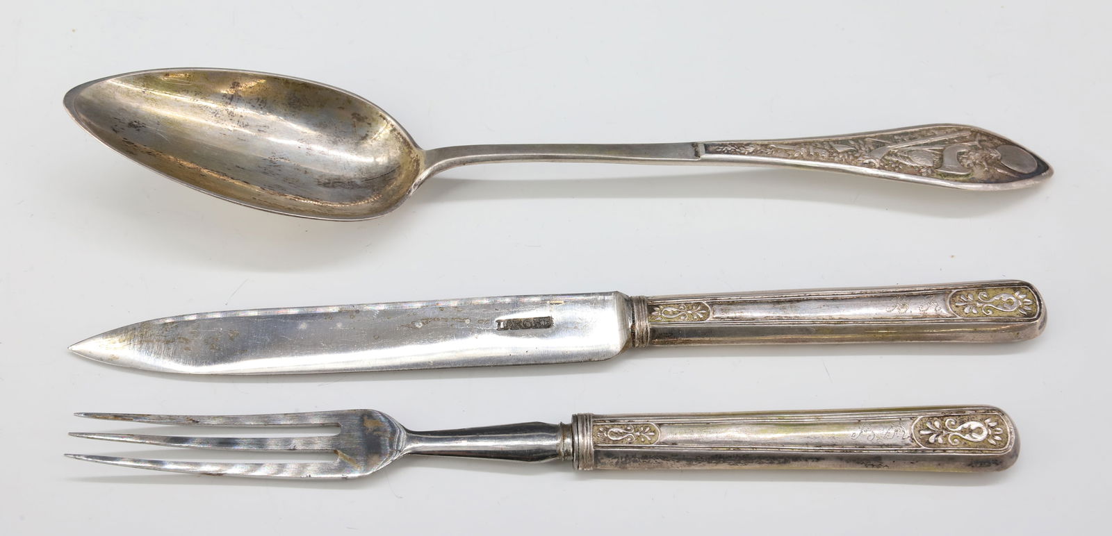 (3) GERMAN SILVER FLATWARE SET - 2