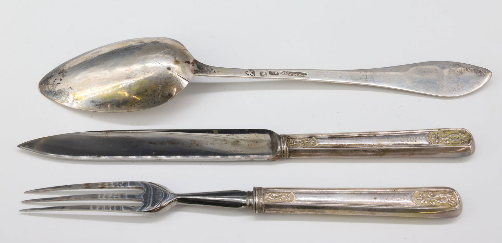 (3) GERMAN SILVER FLATWARE SET - 3