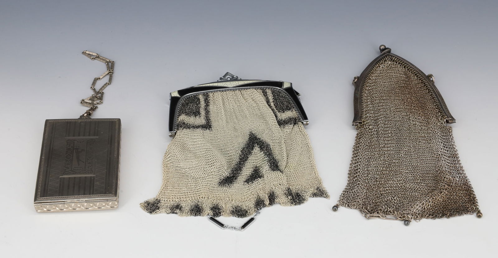 (3) ART DECO MESH PURSES/COMPACT (1 of 5)