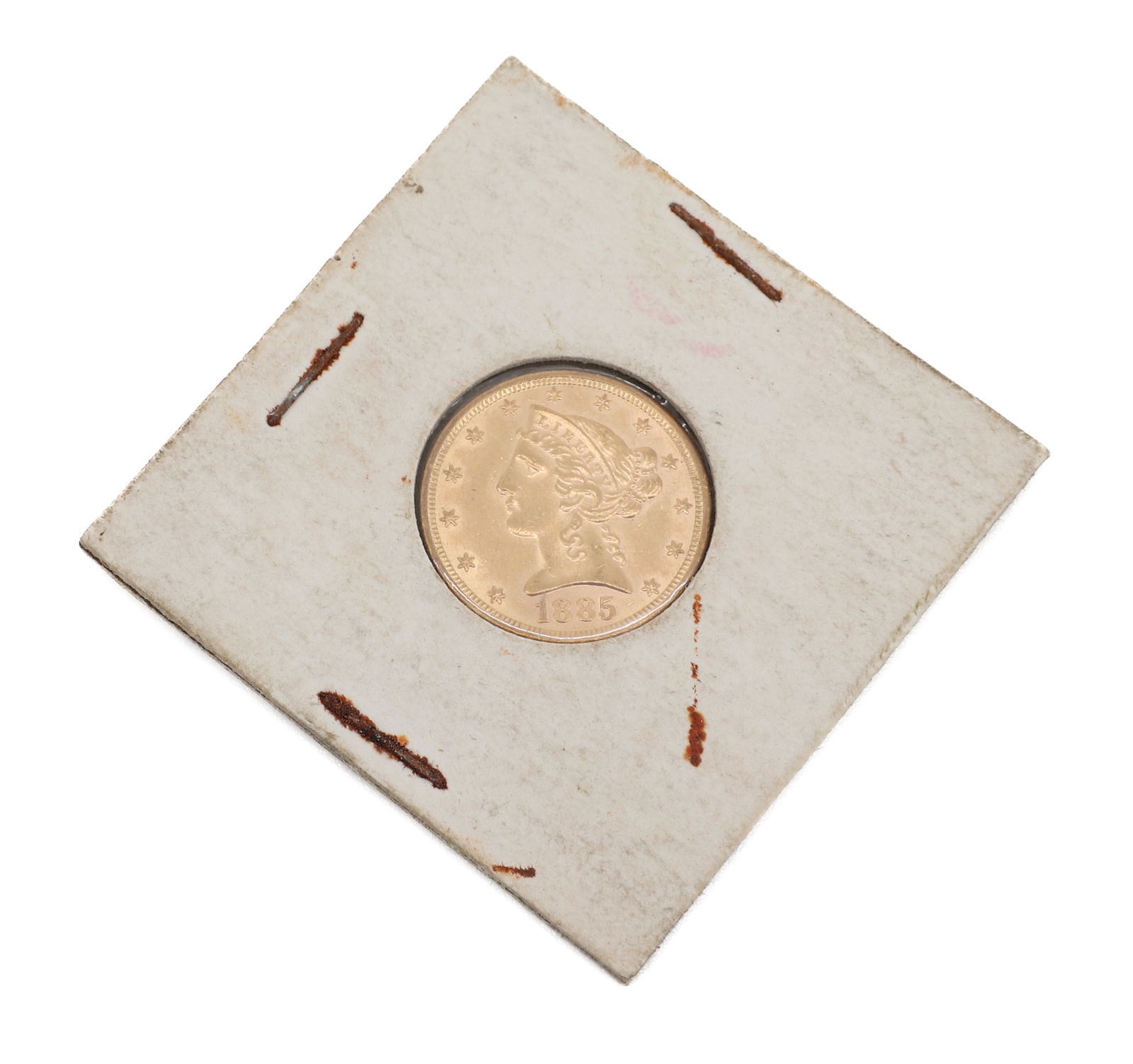 U.S. 1885 $5.00 GOLD COIN (1 of 2)