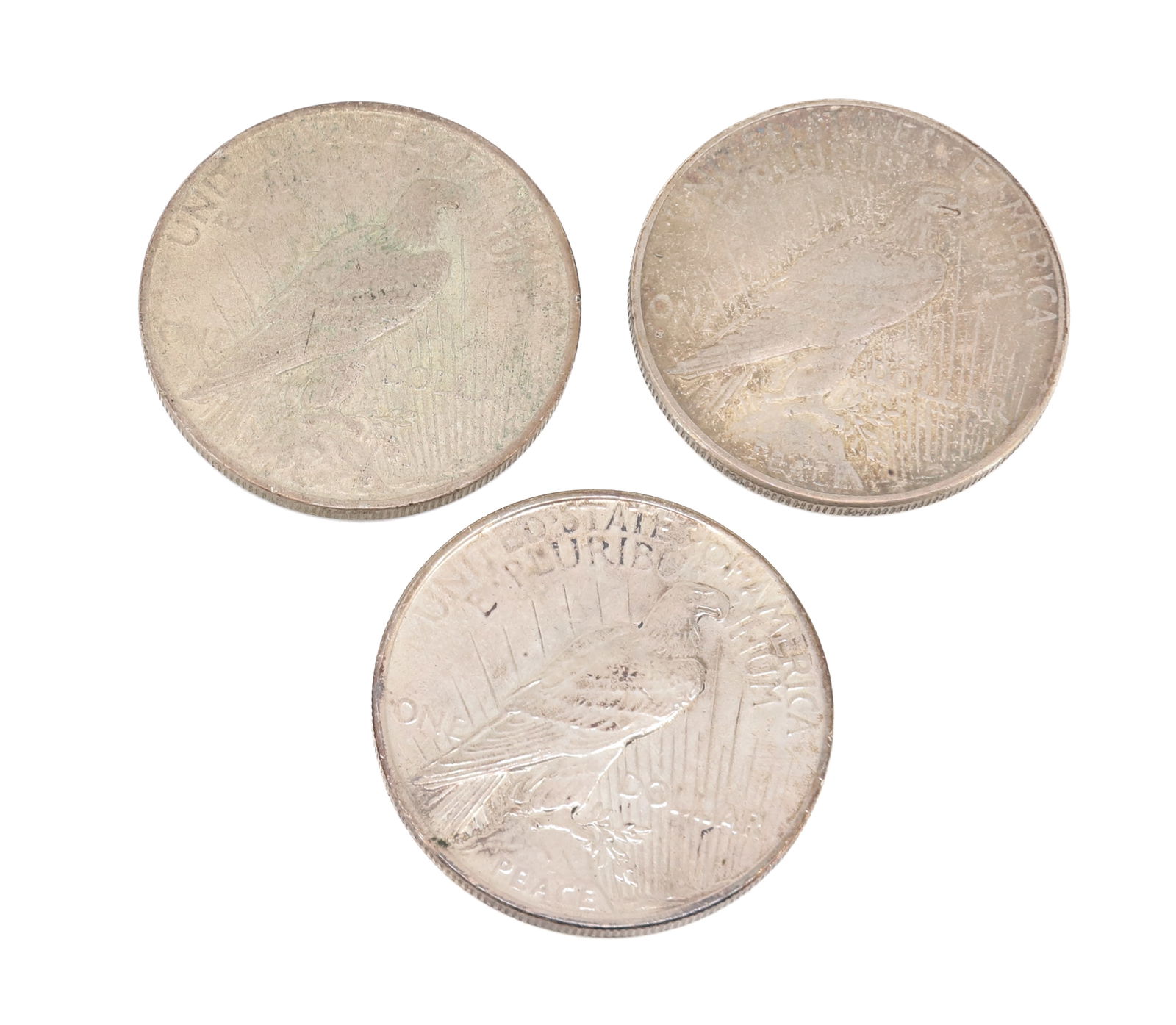(3) PEACE DOLLARS - 2