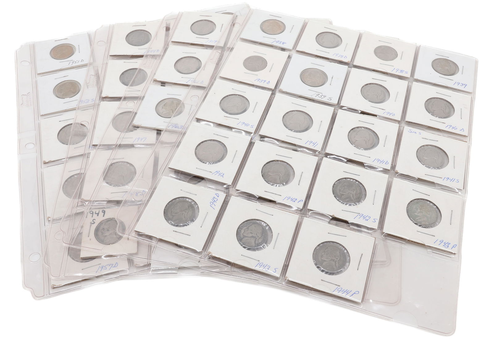 70 VARIOUS NICKELS: 1938-1965 PLEASE READ CAREFULLY - SINCE THIS IS A JEWELRY AND COIN SALE PLEASE NOTE. ITEMS MUST BE PAID FOR THROUGH LIVE AUCTIONEERS OR WITH CASH OR CHECK IN PERSON - Terms for Purchasing and