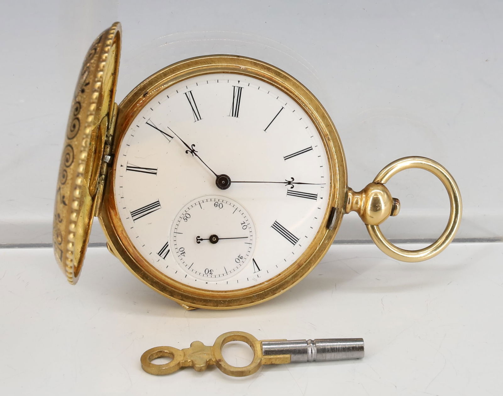 18K GOLD HENRY REGUELIN POCKET WATCH (1 of 7)