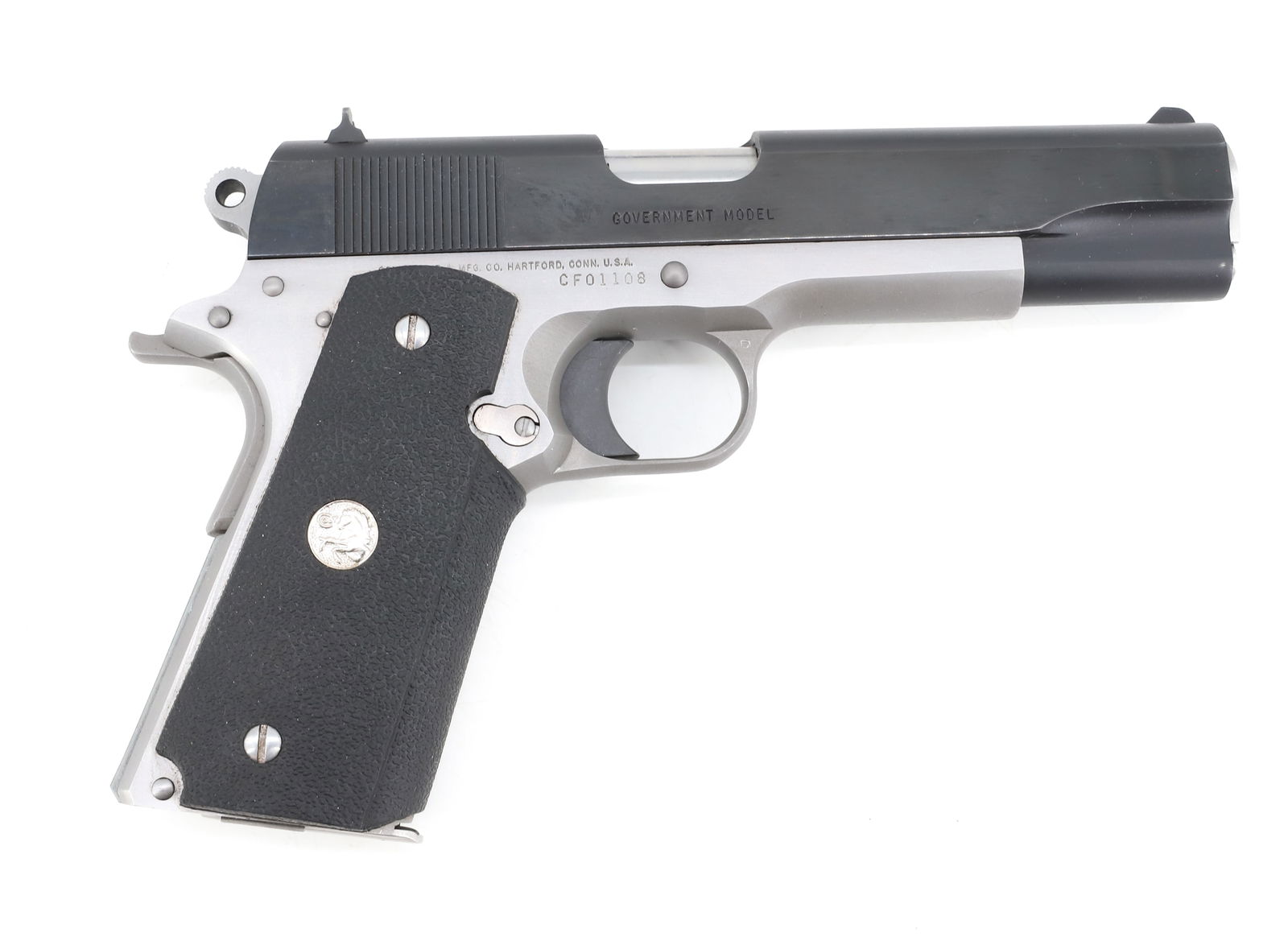 COLT MK IV SERIES 80 GOVERNMENT MODEL: 40 SMITH AND WESSON, SERIAL# CF01108, 5" BARREL - NEW IN BOX THIS GUN REQUIRES REGISTRATION OR AN FFL TRANSFER TO PURCHASE PLEASE READ CAREFULLY BEFORE BIDDING. ALL PAYMENTS MUST BE MADE BEFORE ITEMS