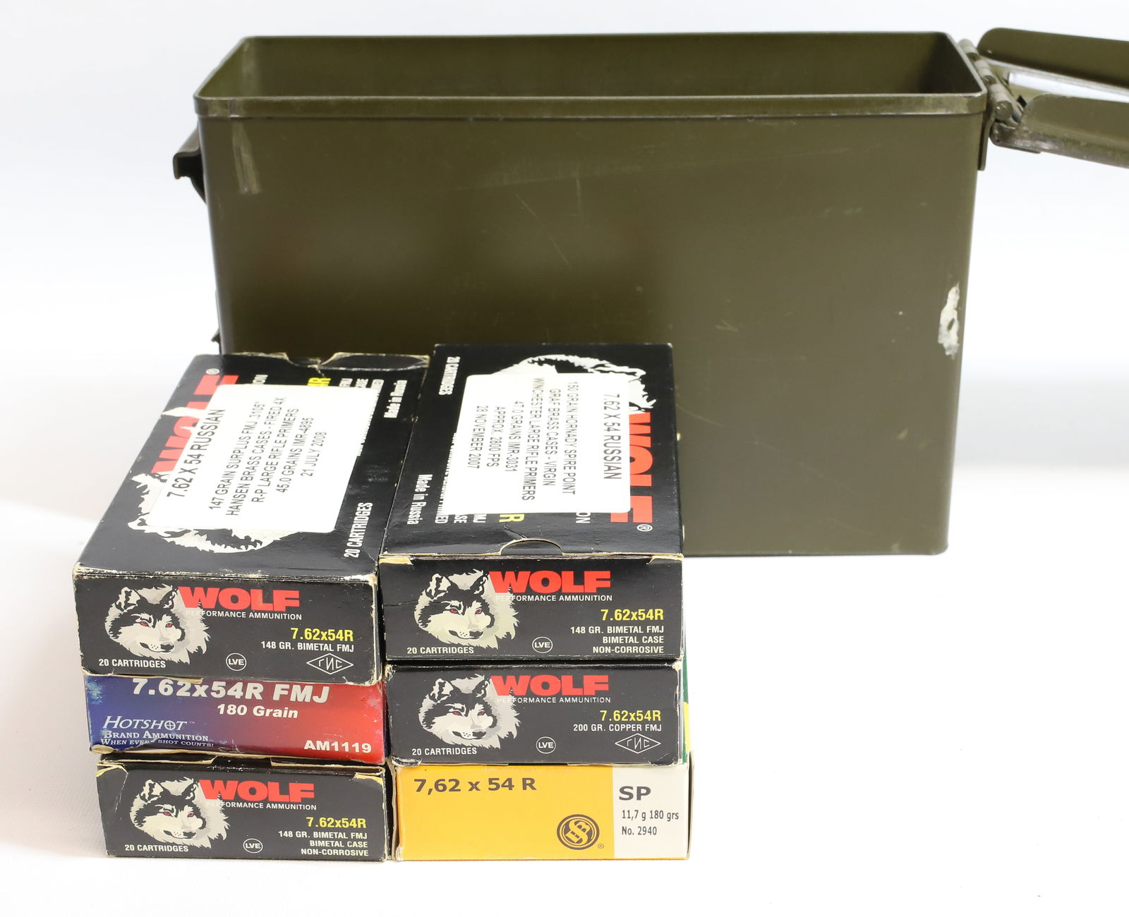 LOT OF 7.62 X54R AMMO IN CASE (1 of 2)