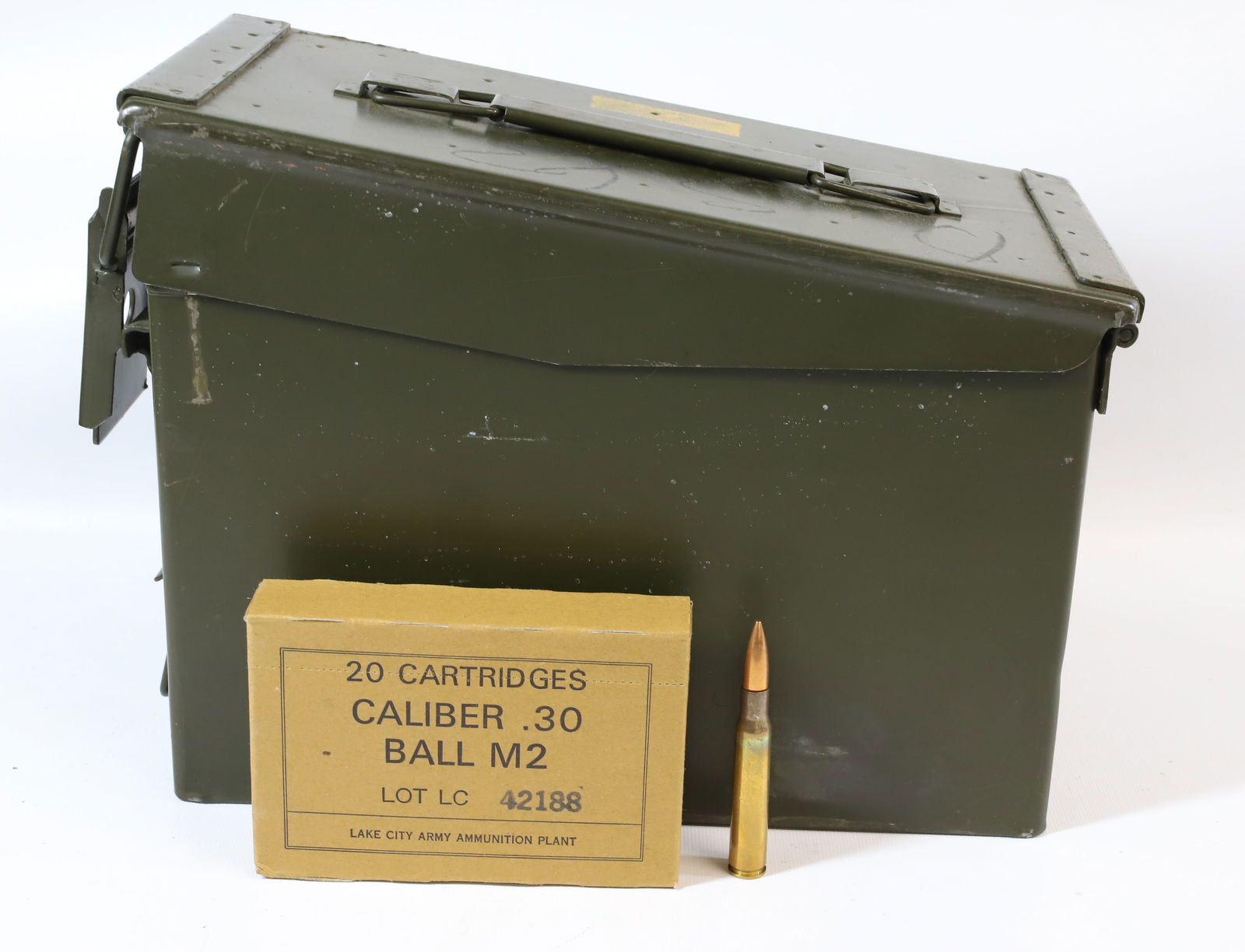 30-06 U.S. MILITARY AMMO LOT: 200 PLUS ROUNDS PLEASE READ CAREFULLY BEFORE BIDDING. ALL PAYMENTS MUST BE MADE BEFORE ITEMS CAN BE SHIPPED. BUYERS CAN PAY VIA LIVE AUCTIONEERS PAYMENT CENTER IF HAVING ITEMS SHIPPED OR WITH CASH, CH