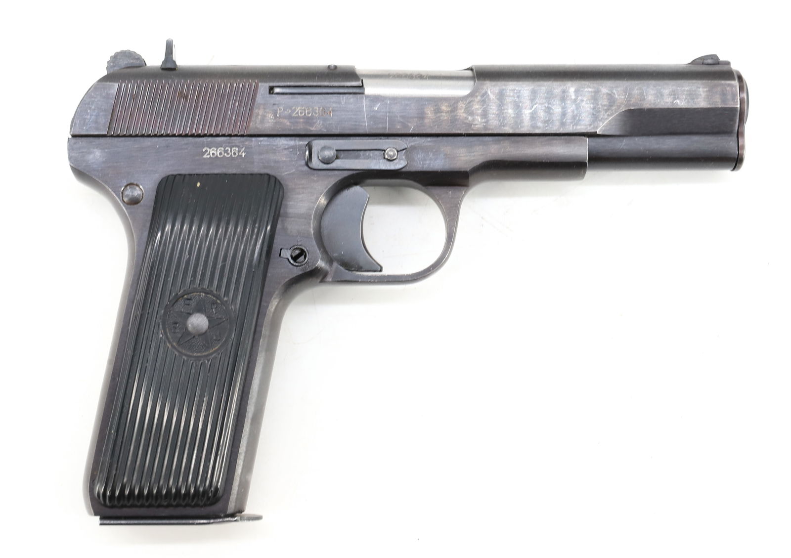 YUGOSLAVIAN ZASTAVA MODEL M57 PISTOL: 7.62X25 TOKAREV, SERIAL# 266364, 5" BARREL - WITH 5 CLIPS THIS GUN REQUIRES REGISTRATION OR AN FFL TRANSFER TO PURCHASE PLEASE READ CAREFULLY BEFORE BIDDING. ALL PAYMENTS MUST BE MADE BEFORE ITEMS