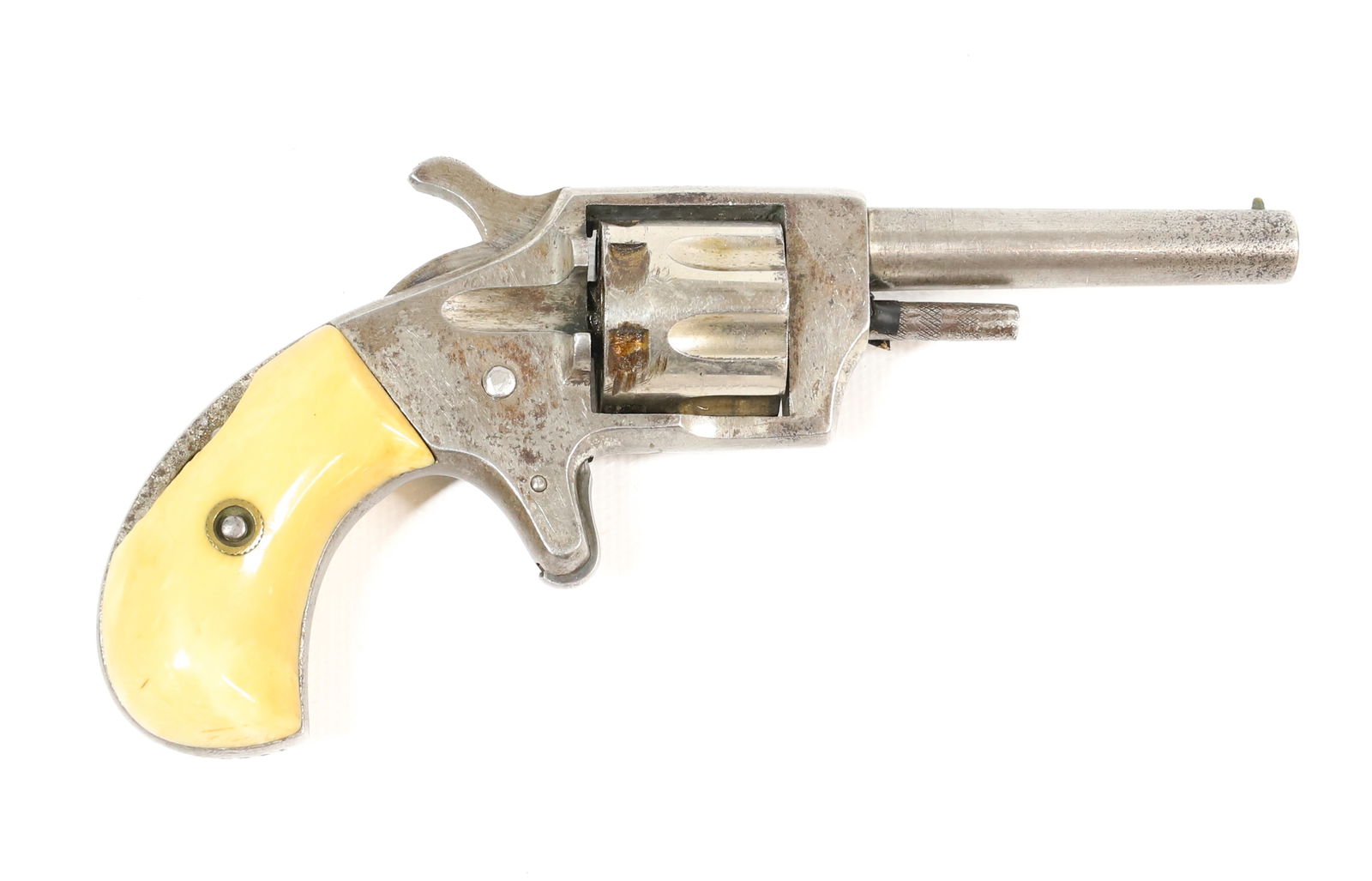 ROBIN HOOD NO. 1 LONG REVOLVER: 22 CAL, SERIAL# 664, 2 1/2" BARREL ANTIQUE OR BLACK POWDER, NO REGISTRATION OR TRANSFER REQUIRED PLEASE READ CAREFULLY BEFORE BIDDING. ALL PAYMENTS MUST BE MADE BEFORE ITEMS CAN BE SHIPPED. BUYERS