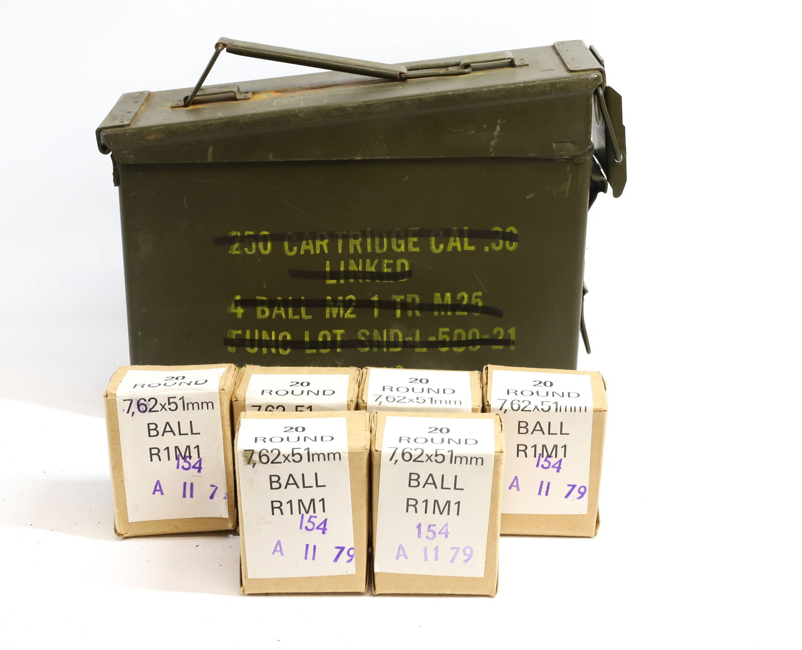 7.62 X 51 NATO AMMO LOT: SOUTH AFRICAN, FMJ - 120 ROUNDS PLEASE READ CAREFULLY BEFORE BIDDING. ALL PAYMENTS MUST BE MADE BEFORE ITEMS CAN BE SHIPPED. BUYERS CAN PAY VIA LIVE AUCTIONEERS PAYMENT CENTER IF HAVING ITEMS