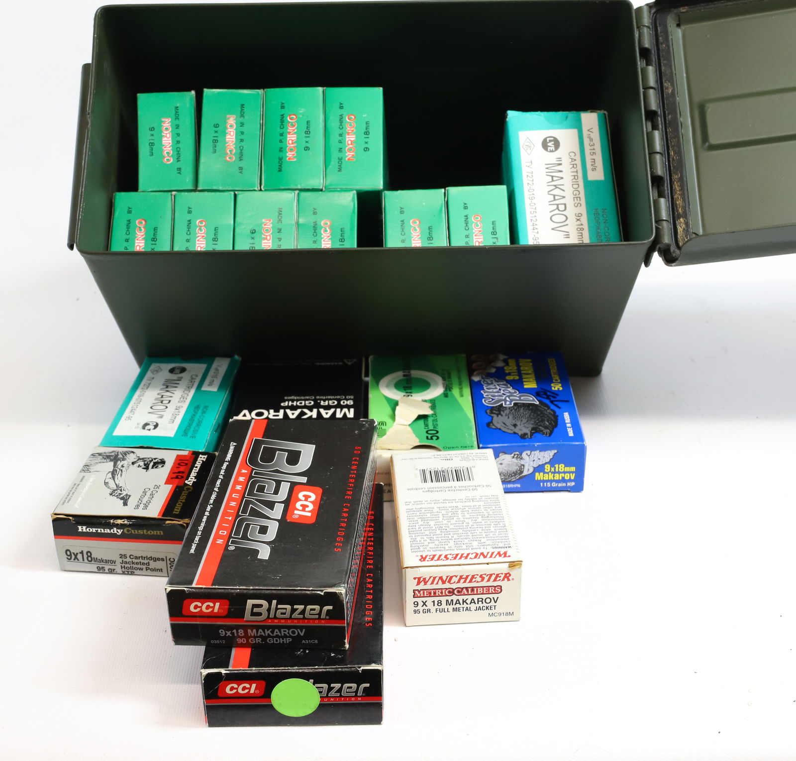 9MM MAKAROV AMMO LOT: 850 PLUS ROUNDS PLEASE READ CAREFULLY BEFORE BIDDING. ALL PAYMENTS MUST BE MADE BEFORE ITEMS CAN BE SHIPPED. BUYERS CAN PAY VIA LIVE AUCTIONEERS PAYMENT CENTER IF HAVING ITEMS SHIPPED OR WITH CASH, CH