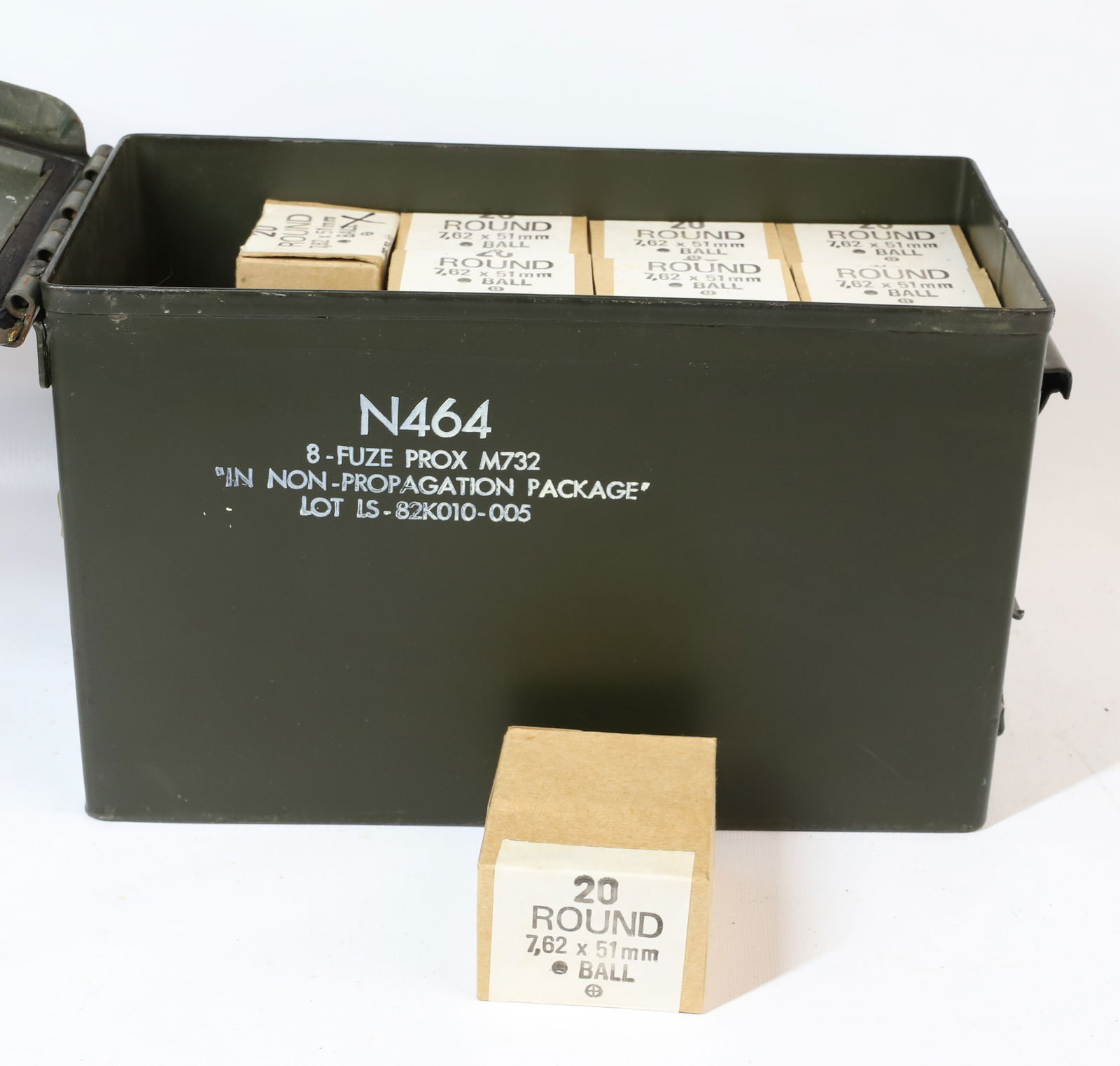7.62 X 51 NATO AMMO LOT: PORTUGUESE, 440 ROUNDS APPROX. PLEASE READ CAREFULLY BEFORE BIDDING. ALL PAYMENTS MUST BE MADE BEFORE ITEMS CAN BE SHIPPED. BUYERS CAN PAY VIA LIVE AUCTIONEERS PAYMENT CENTER IF HAVING ITEMS SHIPPED O