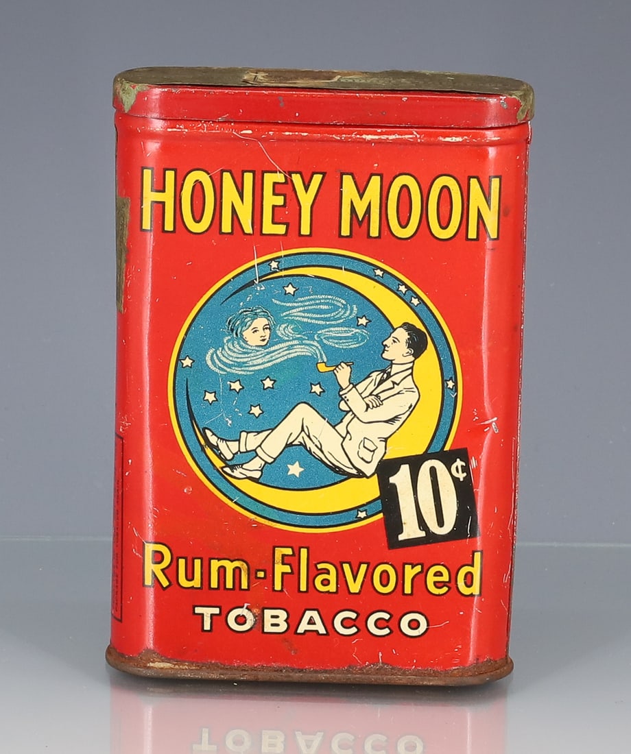 TIN LITHO "HONEY MOON" POCKET TOBACCO TIN (1 of 7)