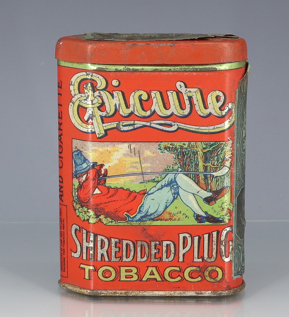 TIN LITHO "EPICURE" POCKET TOBACCO TIN (1 of 6)