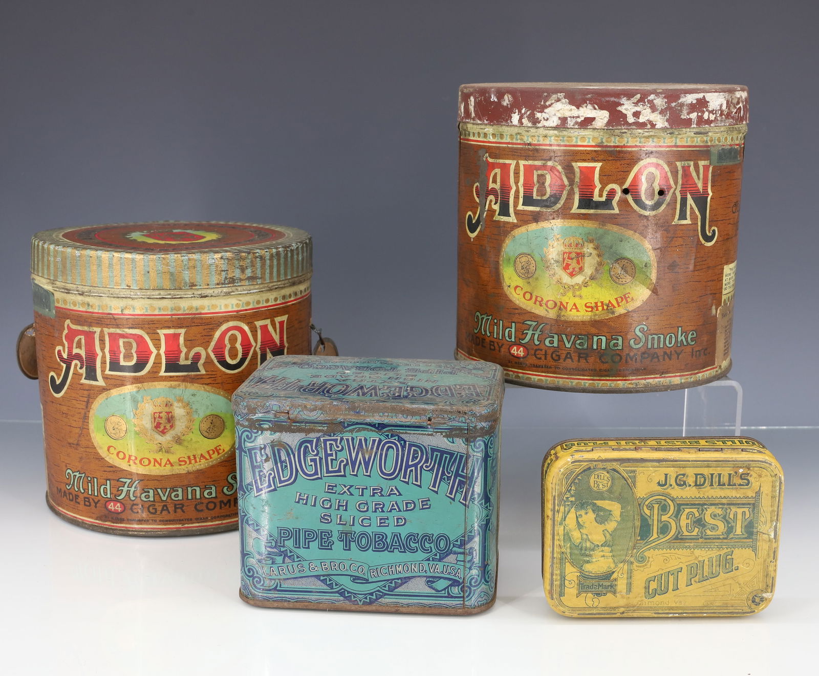 LOT OF TOBACCO ADVERTISING TINS (1 of 5)