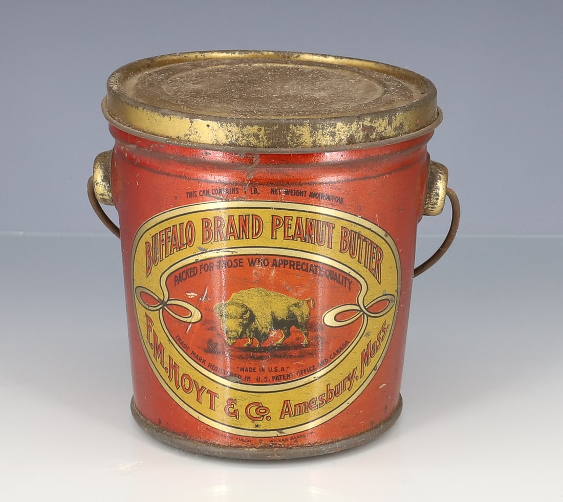 TIN LITHO "BUFFALO BRAND PEANUT BUTTER" TIN (1 of 6)
