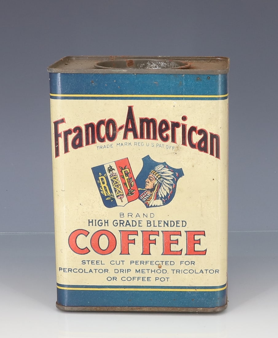 FRANCO-AMERICAN TIN LITHO COFFEE TIN (1 of 6)