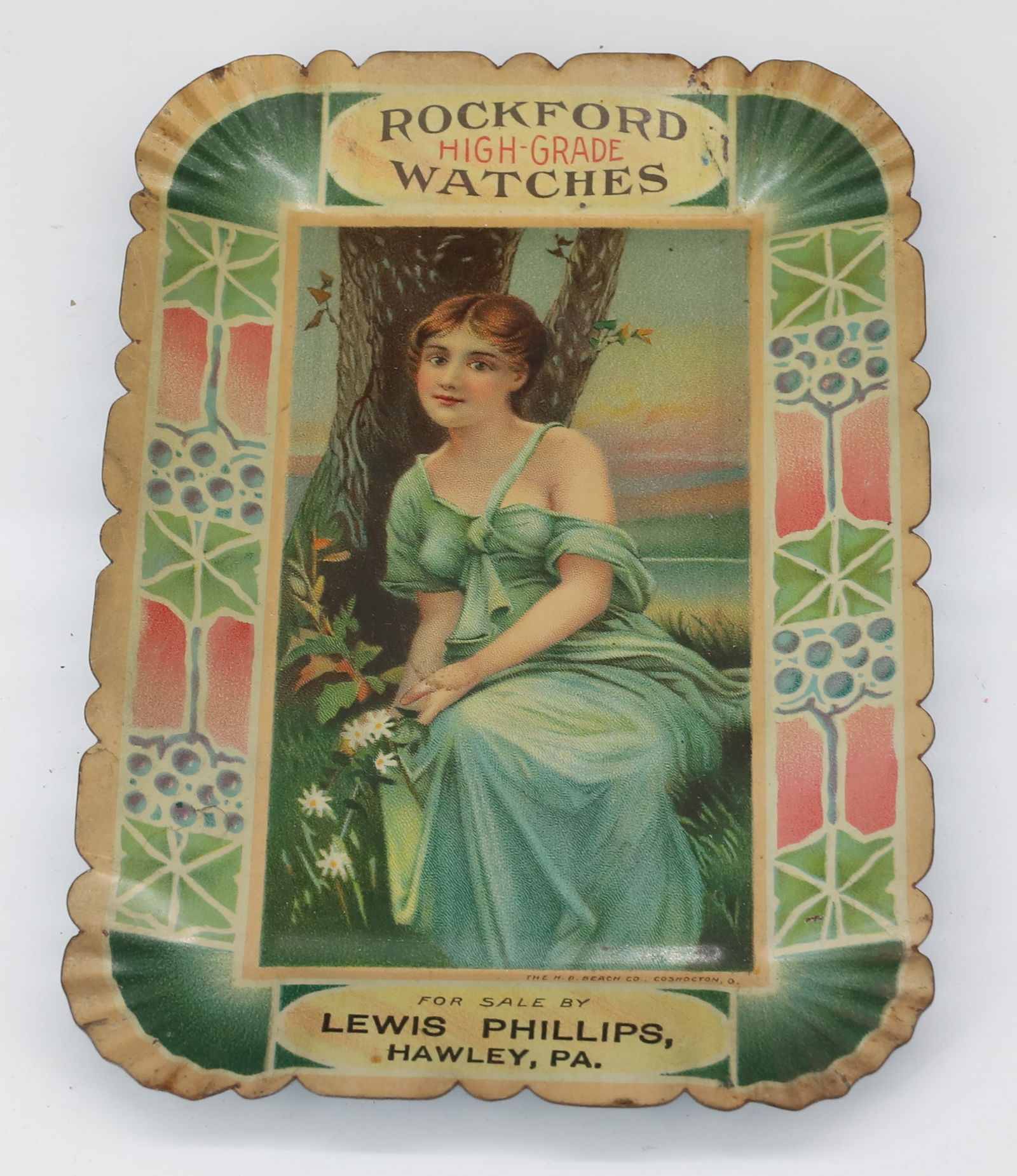 ROCKFORD WATCHES ADVERTISING TIP TRAY (1 of 2)