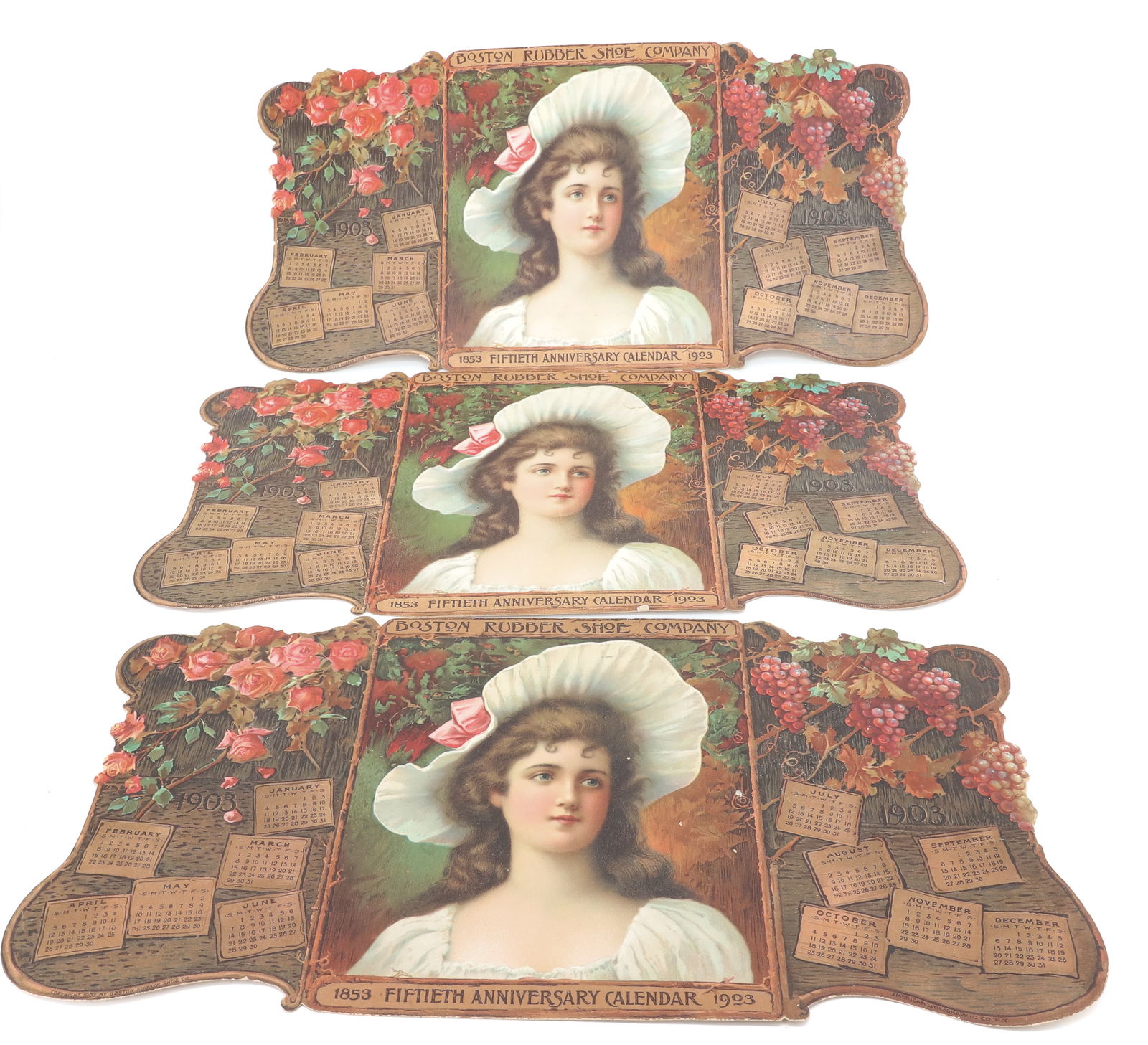 (3) BOSTON RUBBER SHOE CO. CALENDARS (1 of 5)