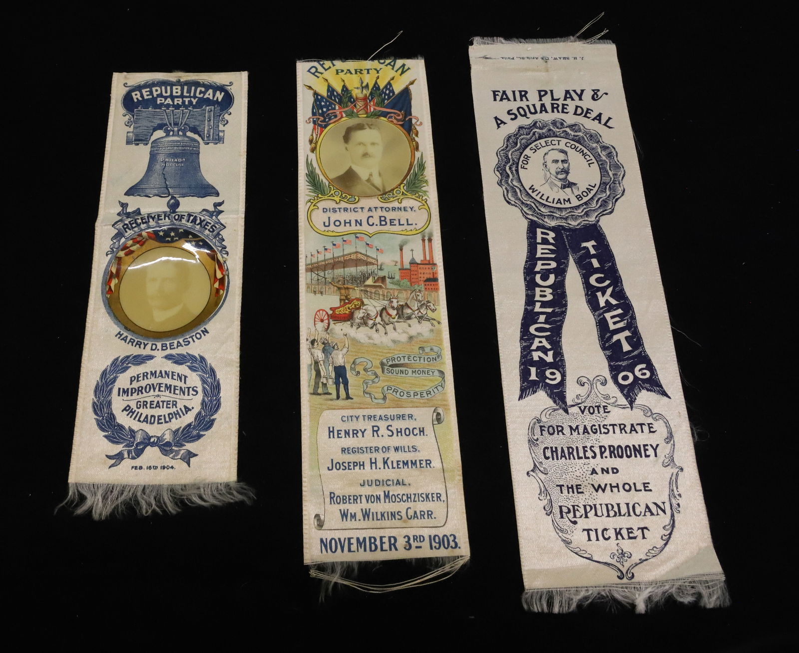(3) REPUBLICAN PARTY RIBBONS (1 of 5)