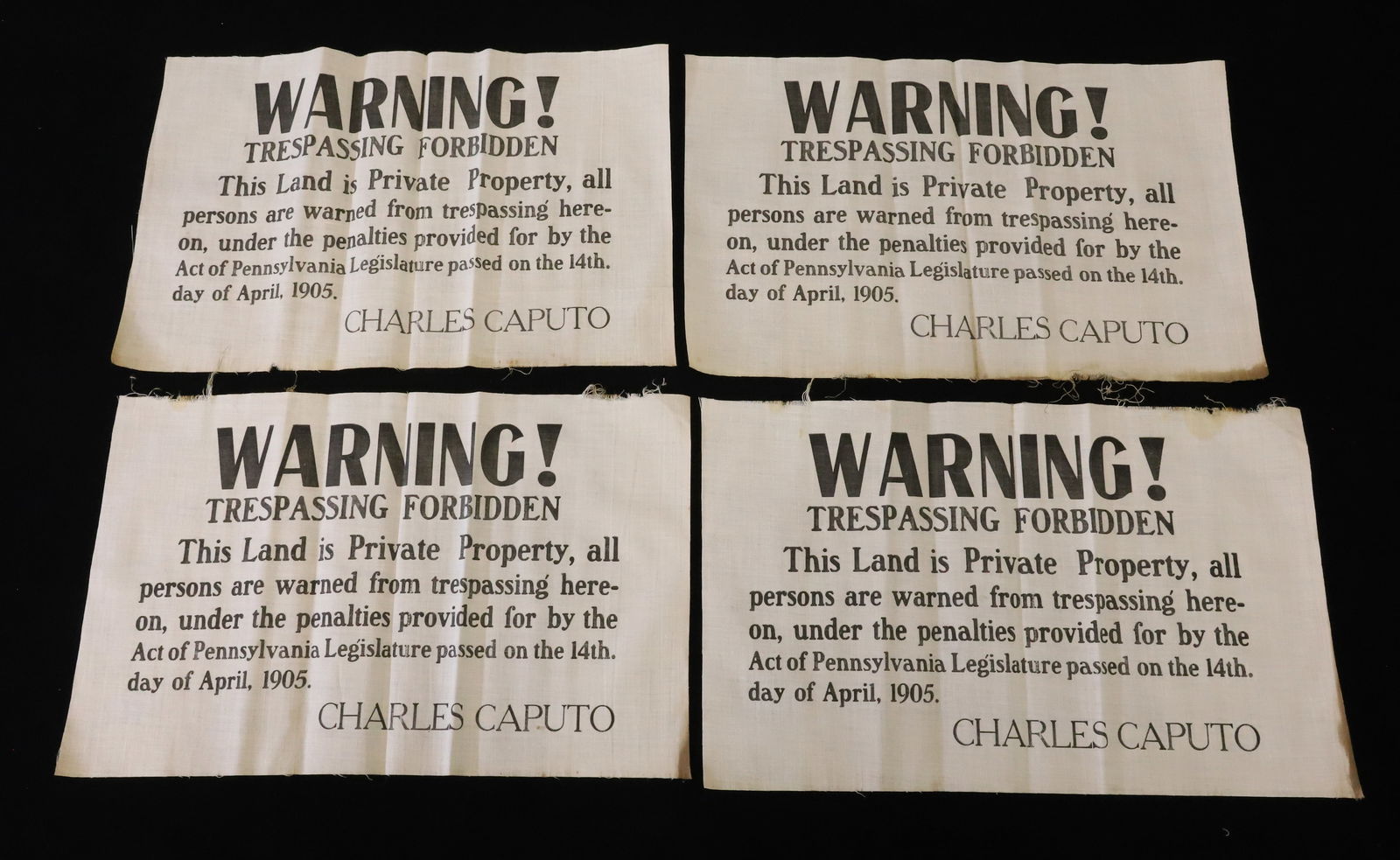 LOT OF "NO TRESPASSING" SIGNS (1 of 2)