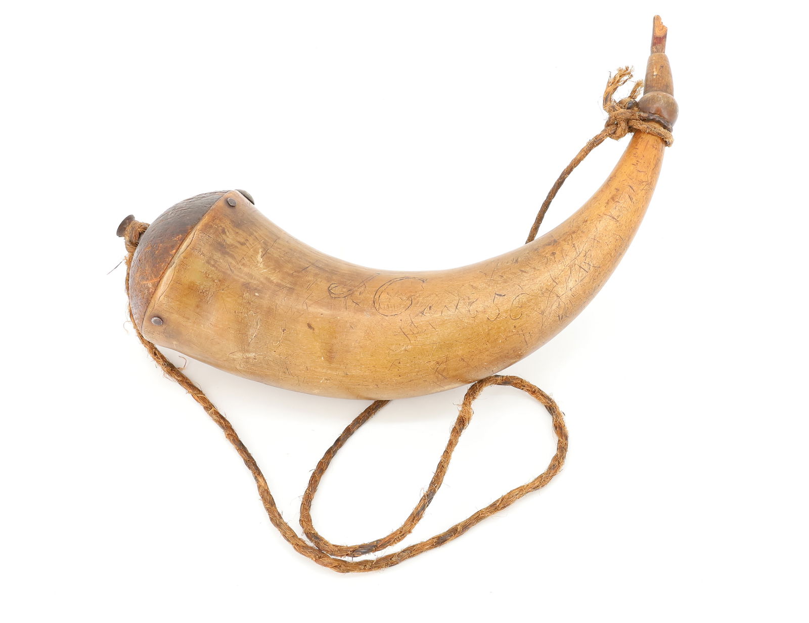 19TH C. POWDER HORN (1 of 3)