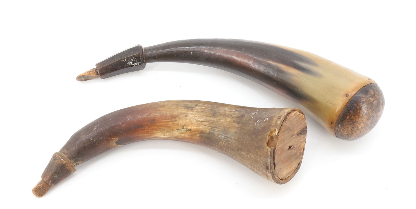 (2) ANTIQUE POWDER HORNS (1 of 3)
